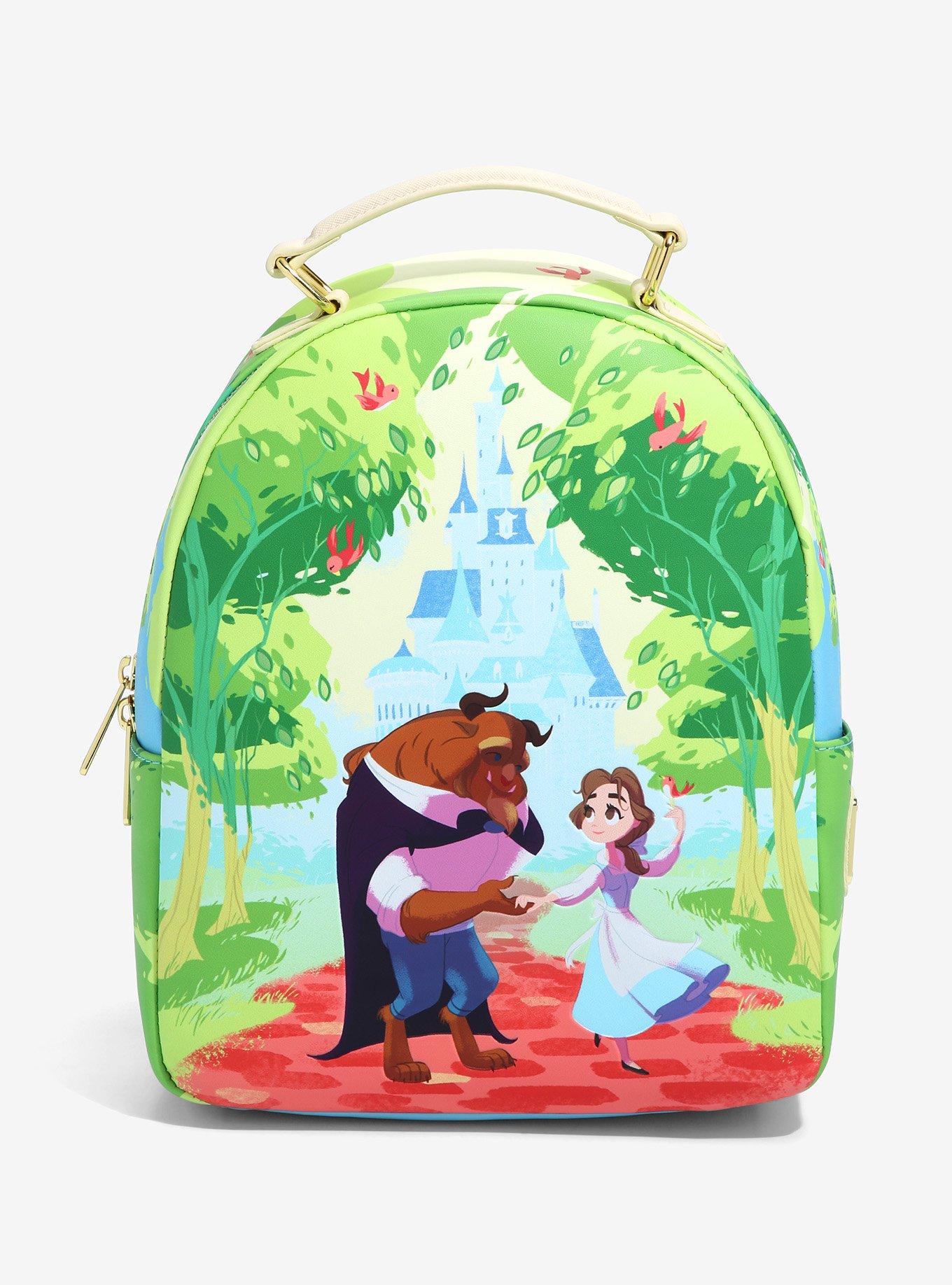 Disney Loungefly backpack of the beast from beauty and the beast town