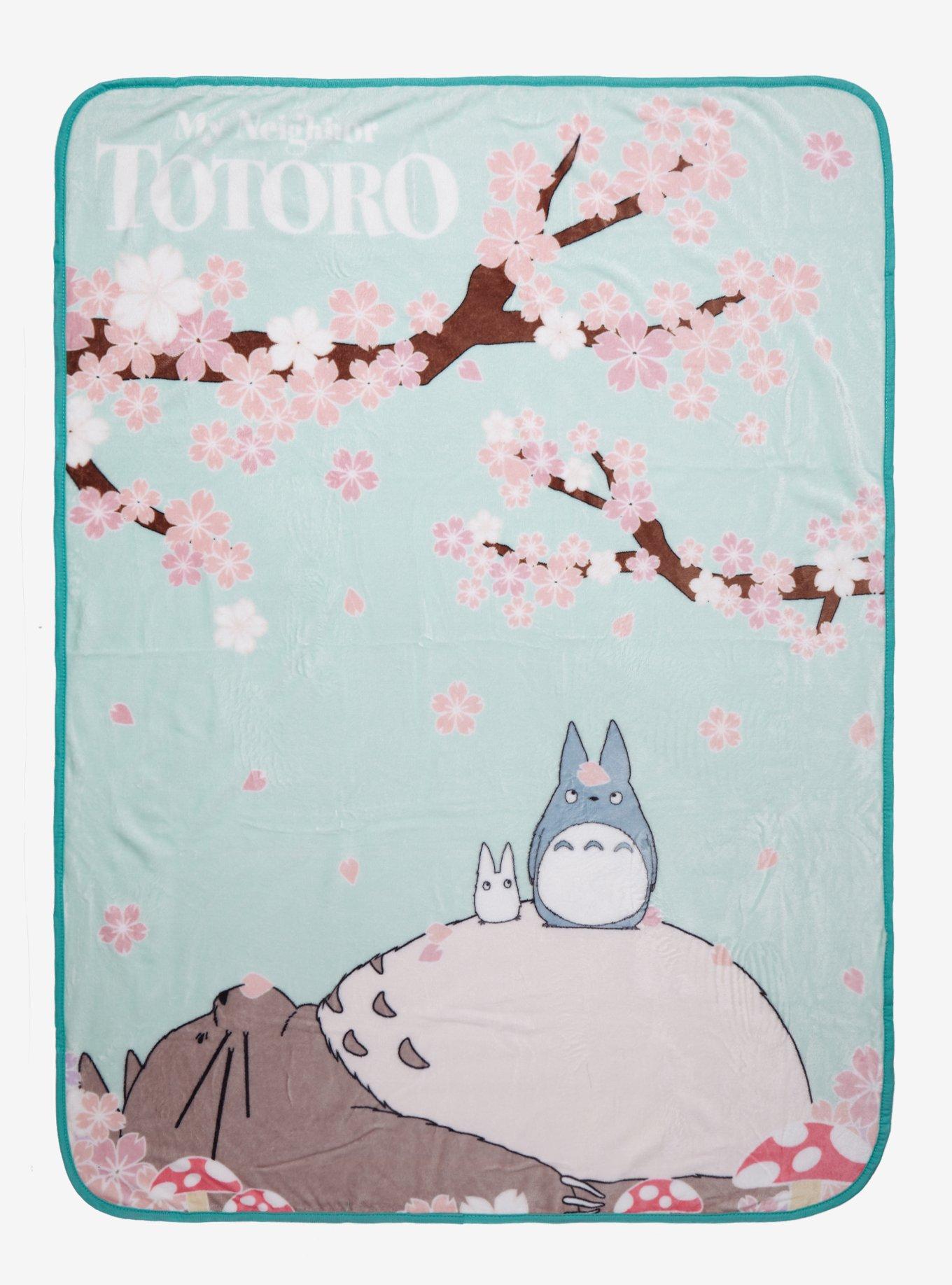Studio Ghibli My Neighbor Totoro Cherry Blossom Throw Blanket Hot Topic
