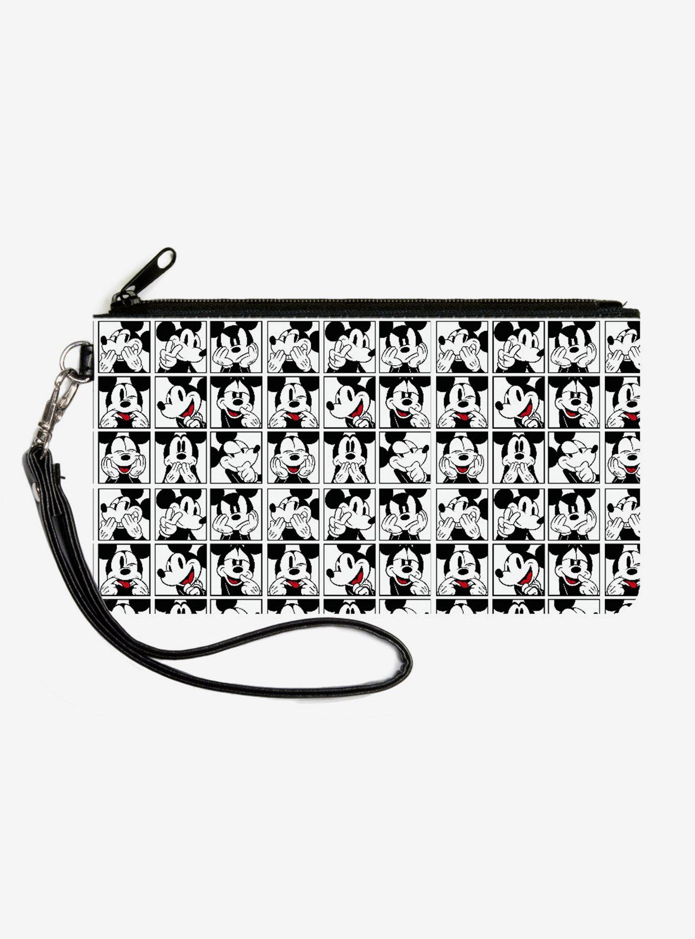 Disney Mickey Mouse Blocks Canvas Zip Clutch Wallet Hot Topic