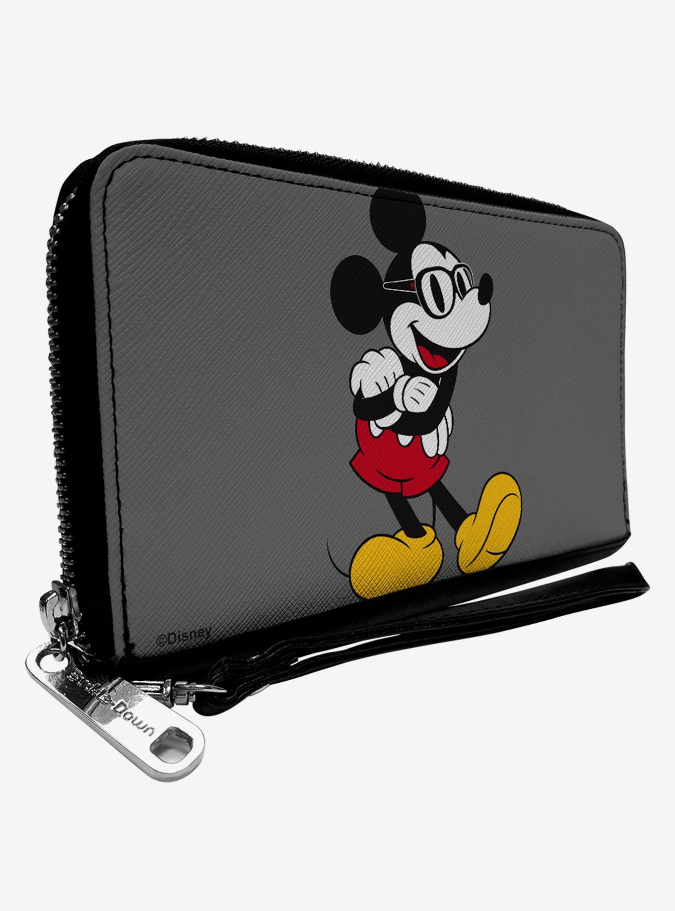 Disney Mickey Mouse Glasses Zip Around Wallet Hot Topic