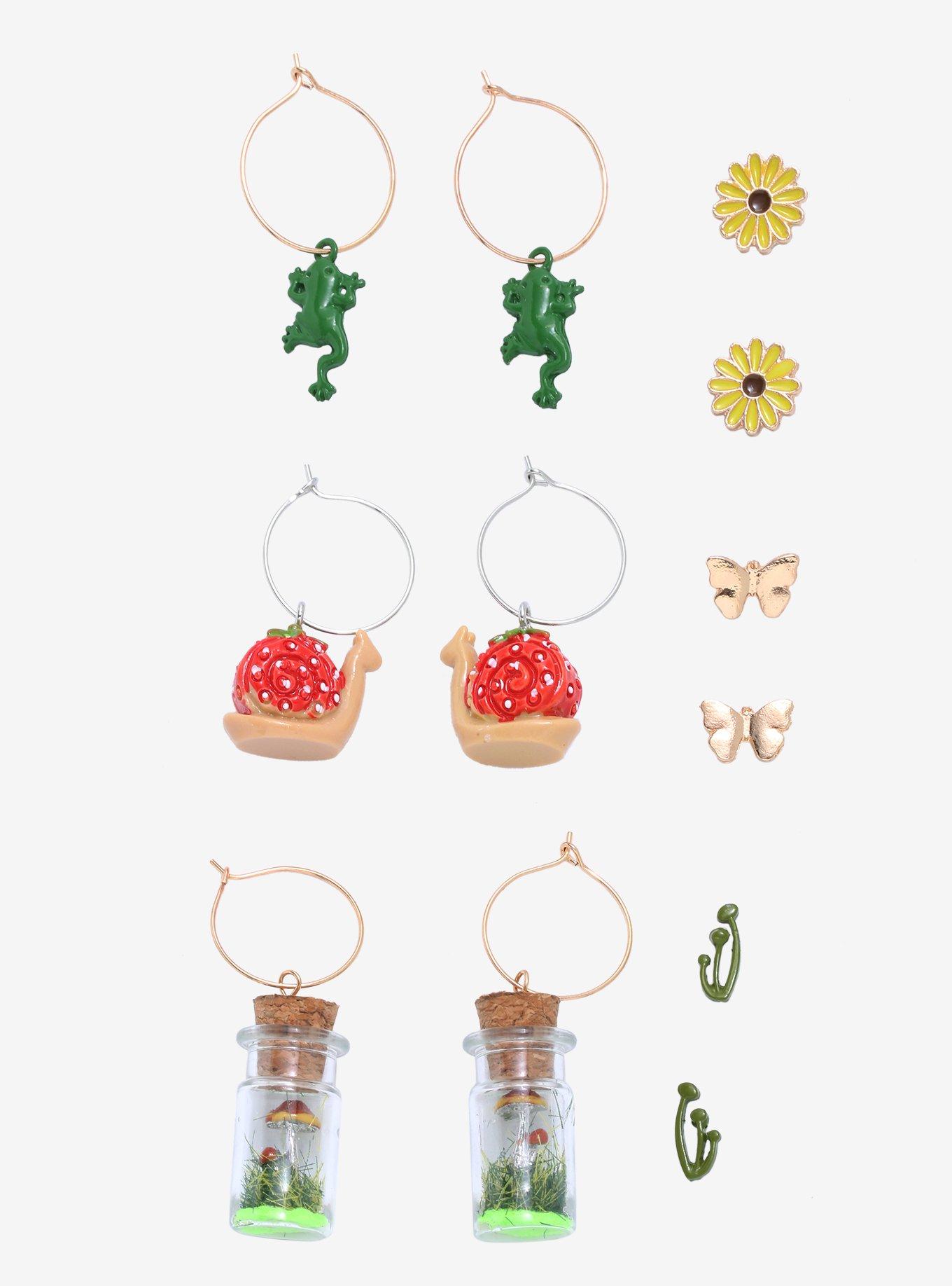 Frog Mushroom Terrarium Earring Set Hot Topic