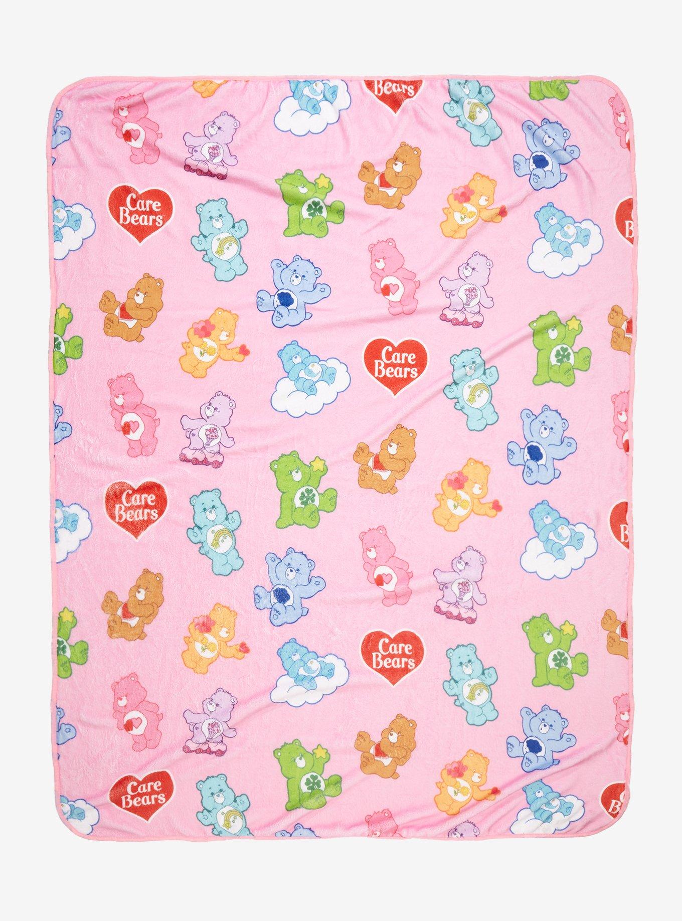 Care Bears Pink Throw Blanket Hot Topic