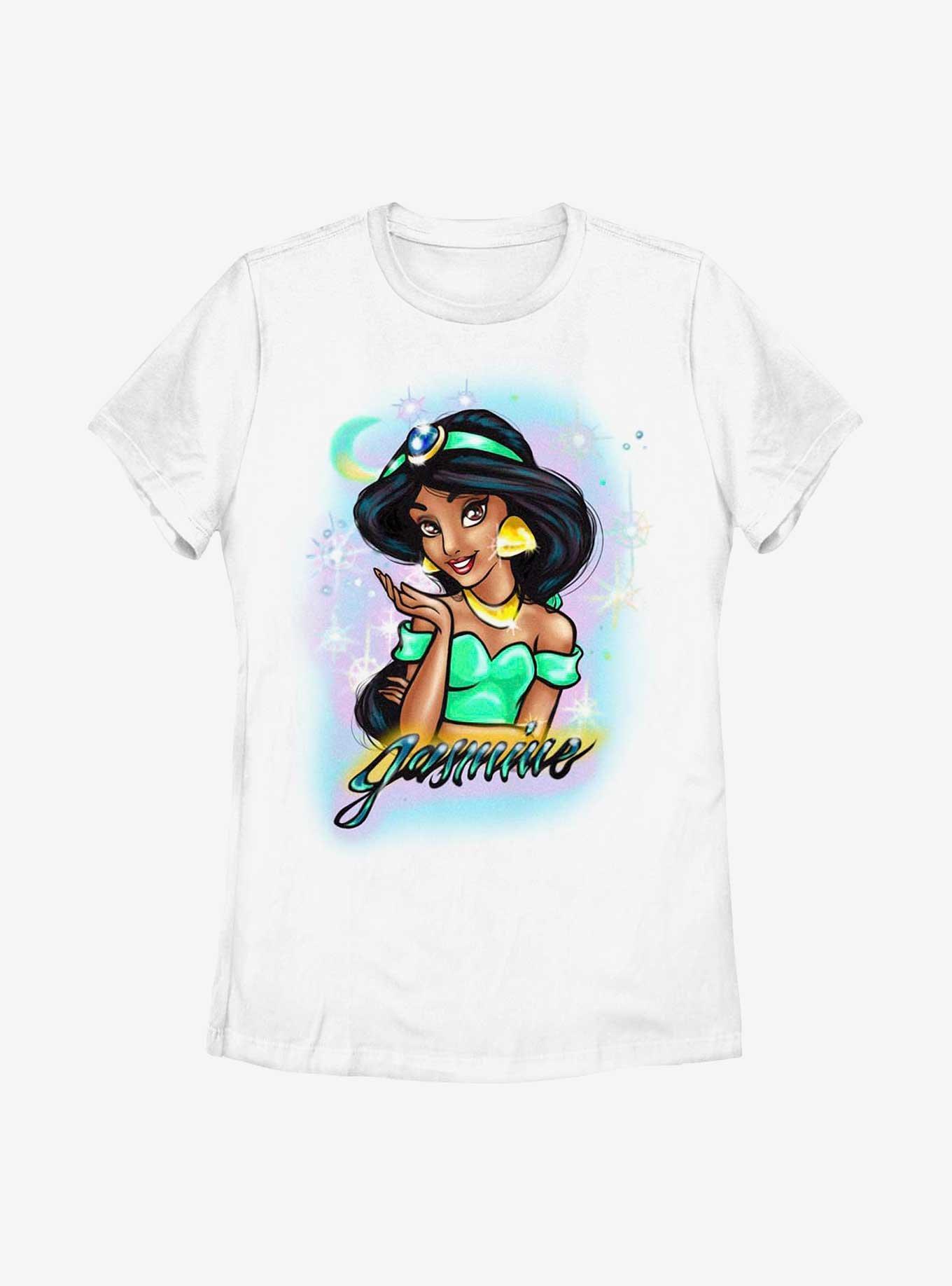 Disney Aladdin Princess Jasmine Airbrush Womens TShirt WHITE BoxLunch