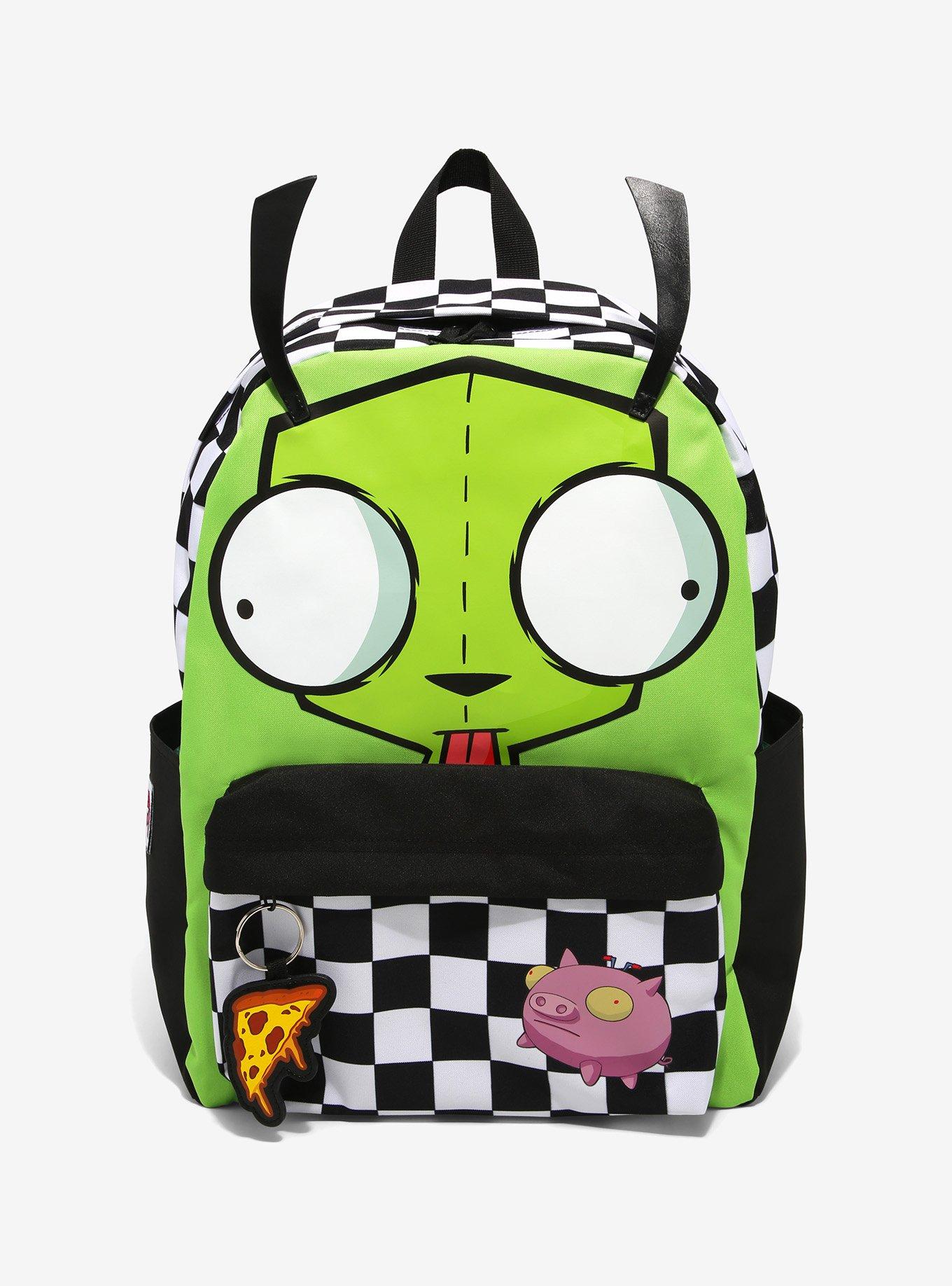 Invader Zim GIR Checkerboard Pizza Backpack Hot Topic