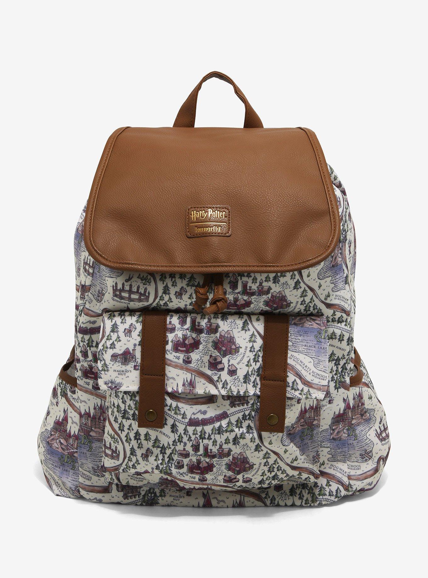 Loungefly Harry Potter Hogwarts Map Slouch Backpack Hot Topic