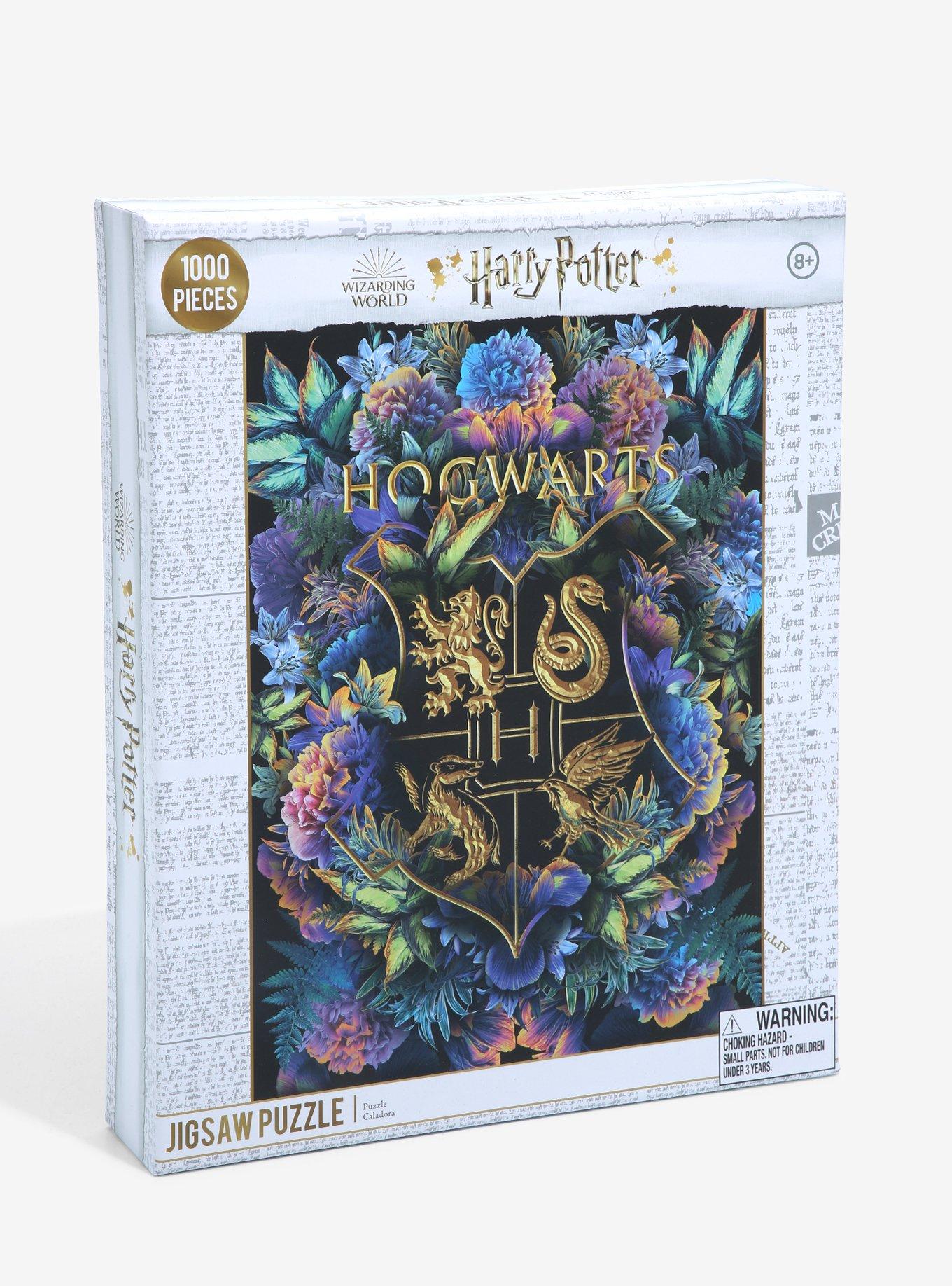 Harry Potter Floral Hogwarts Crest 1000Piece Puzzle BoxLunch