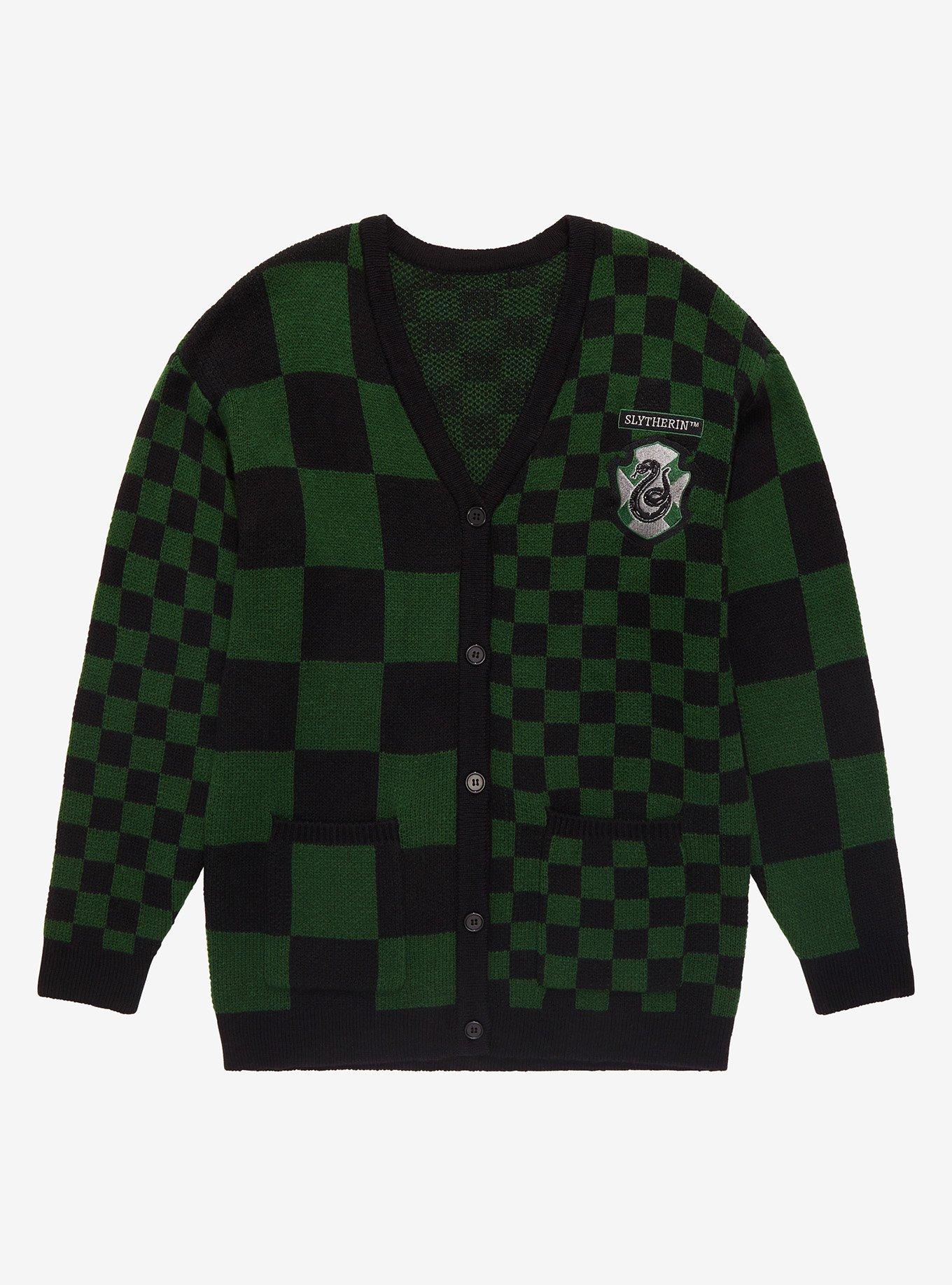Harry Potter Slytherin Checkered Women's Cardigan BoxLunch Exclusive