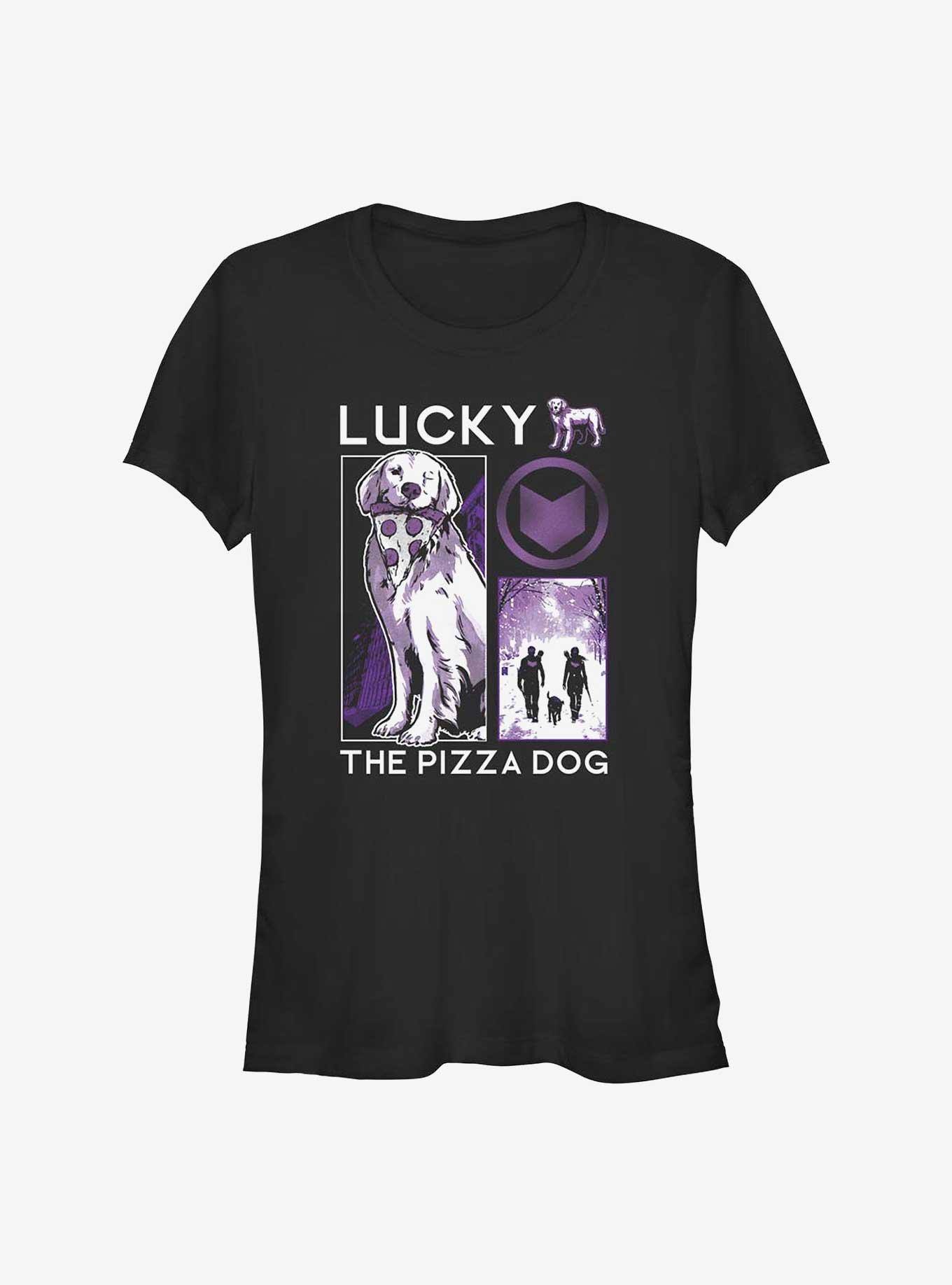 Marvel Hawkeye Lucky The Pizza Dog Girls TShirt BLACK Hot Topic