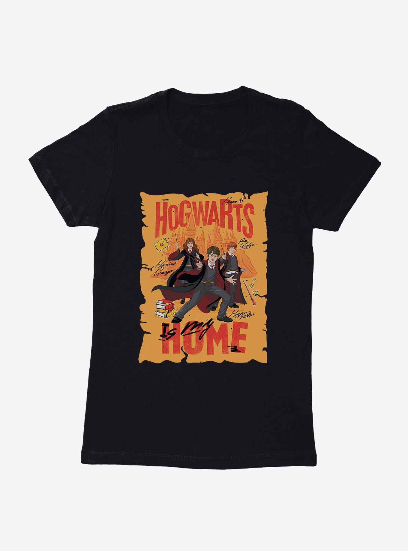 Harry Potter Hogwarts Is My Home Bright Art Womens TShirt BoxLunch