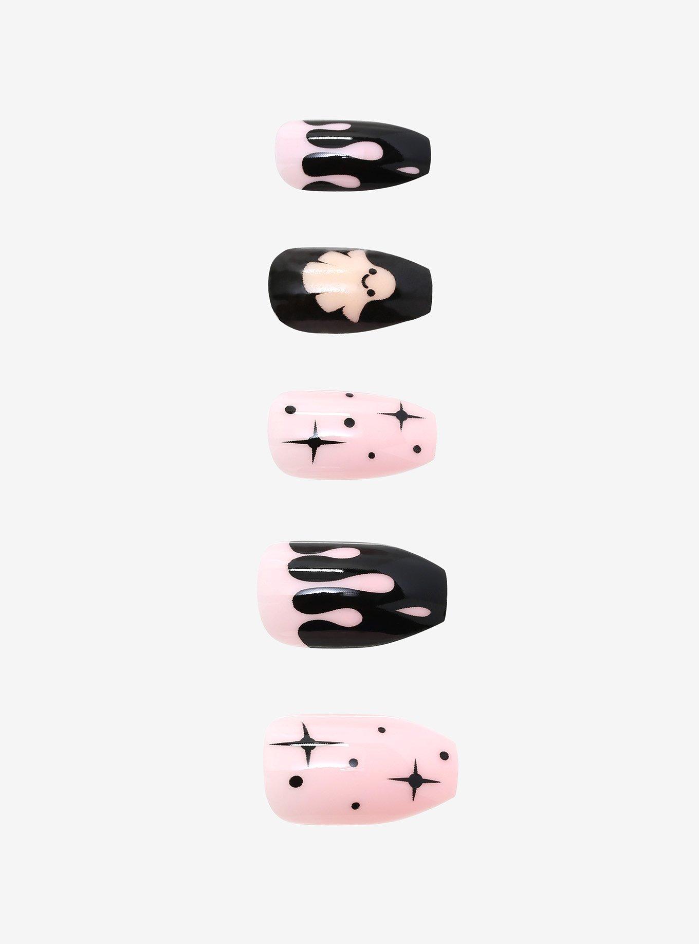 Pastel Pink Goth Faux Nail Set Hot Topic