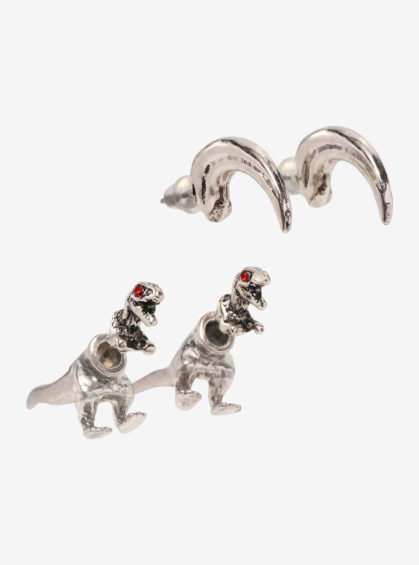 Jurassic Park Dinosaur Tail Stud Earrings Set Hot Topic