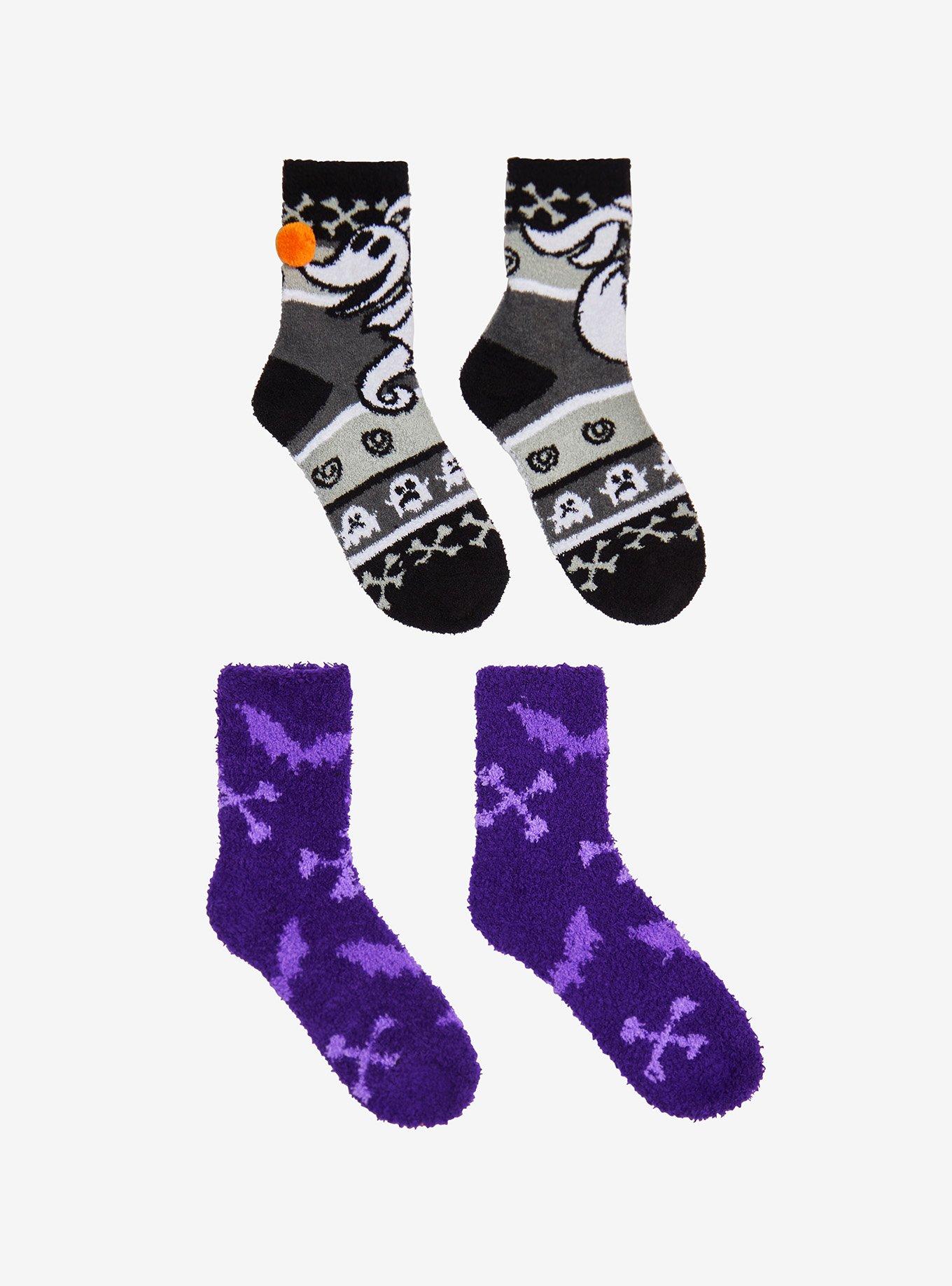 The Nightmare Before Christmas Zero Bats Fuzzy Socks 2 Pair Hot Topic