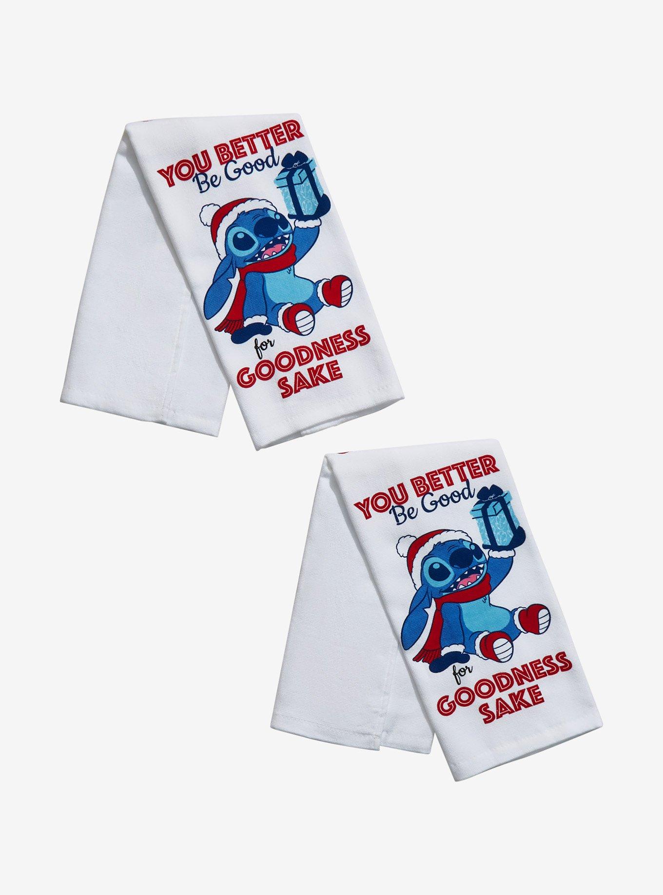 Disney Lilo & Stitch Be Good Holiday Kitchen Towel Set Hot Topic