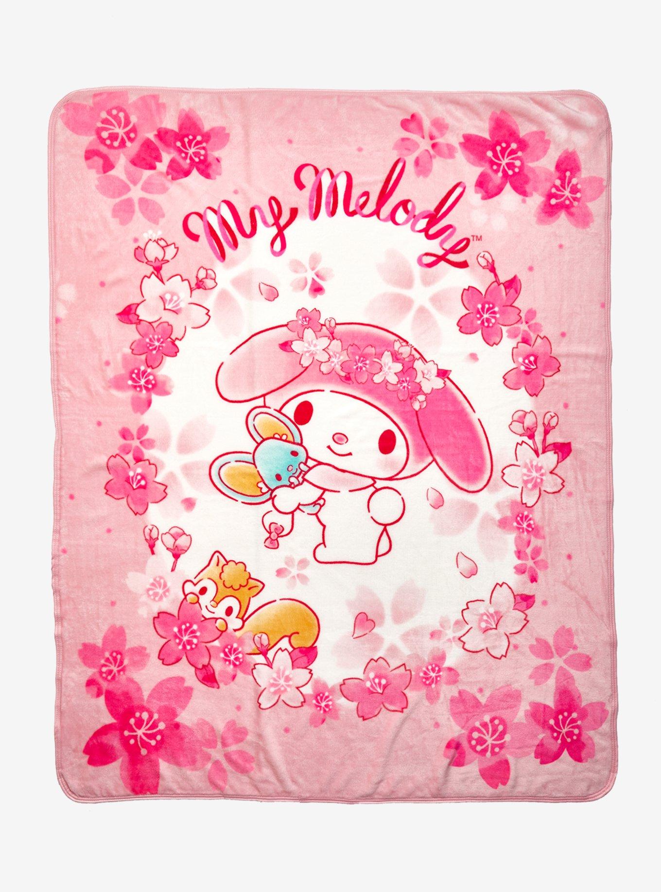 My Melody Cherry Blossoms Throw Blanket Hot Topic
