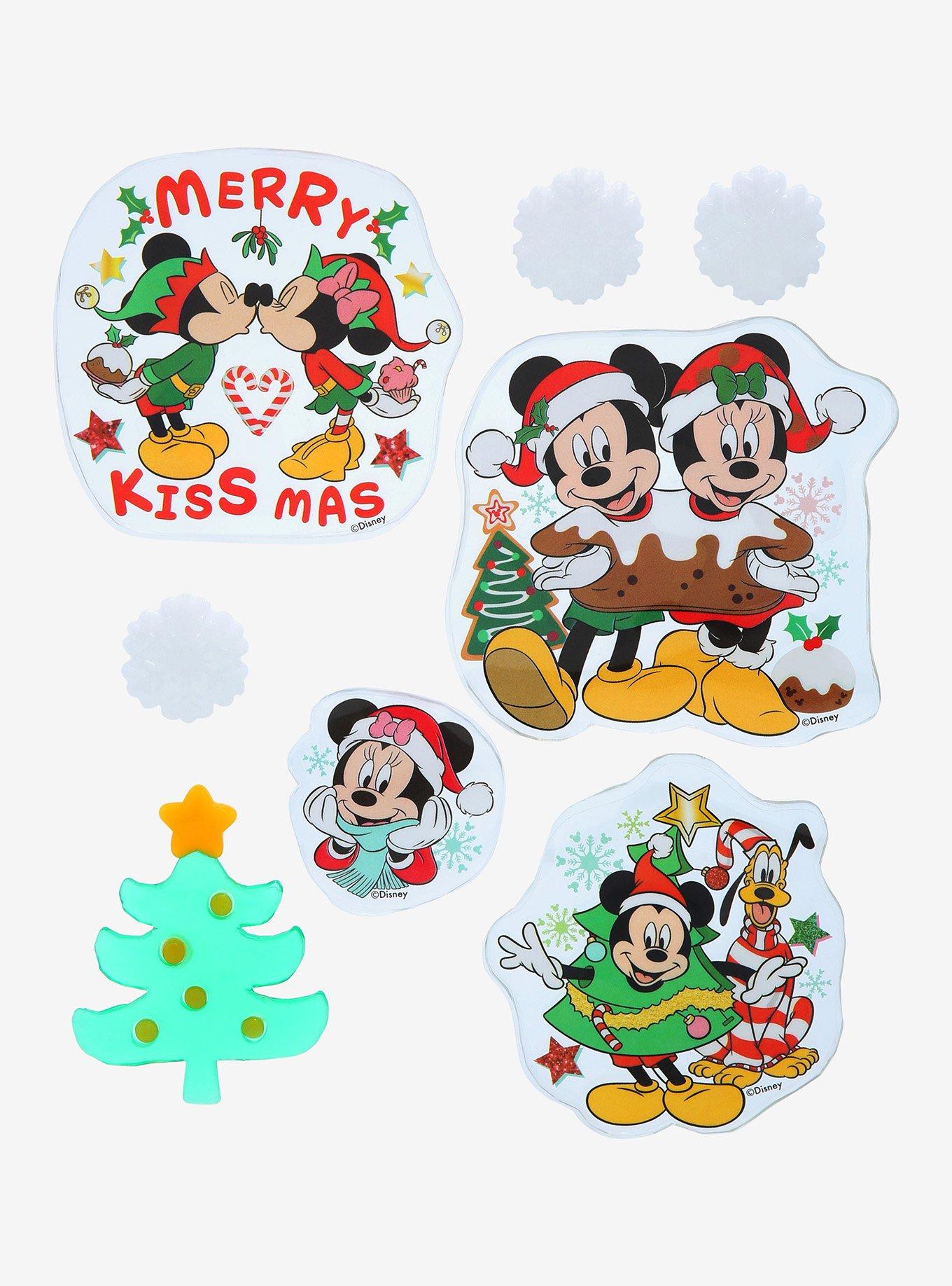 Disney Mickey Mouse & Minnie Mouse Christmas Gel Clings Hot Topic
