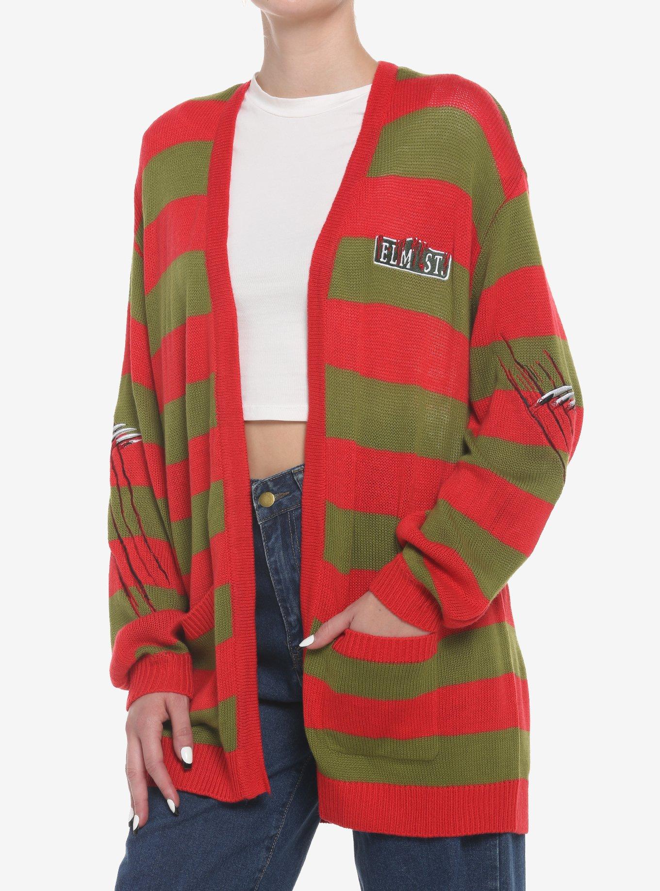 A Nightmare On Elm Street Freddy Girls Cardigan Hot Topic
