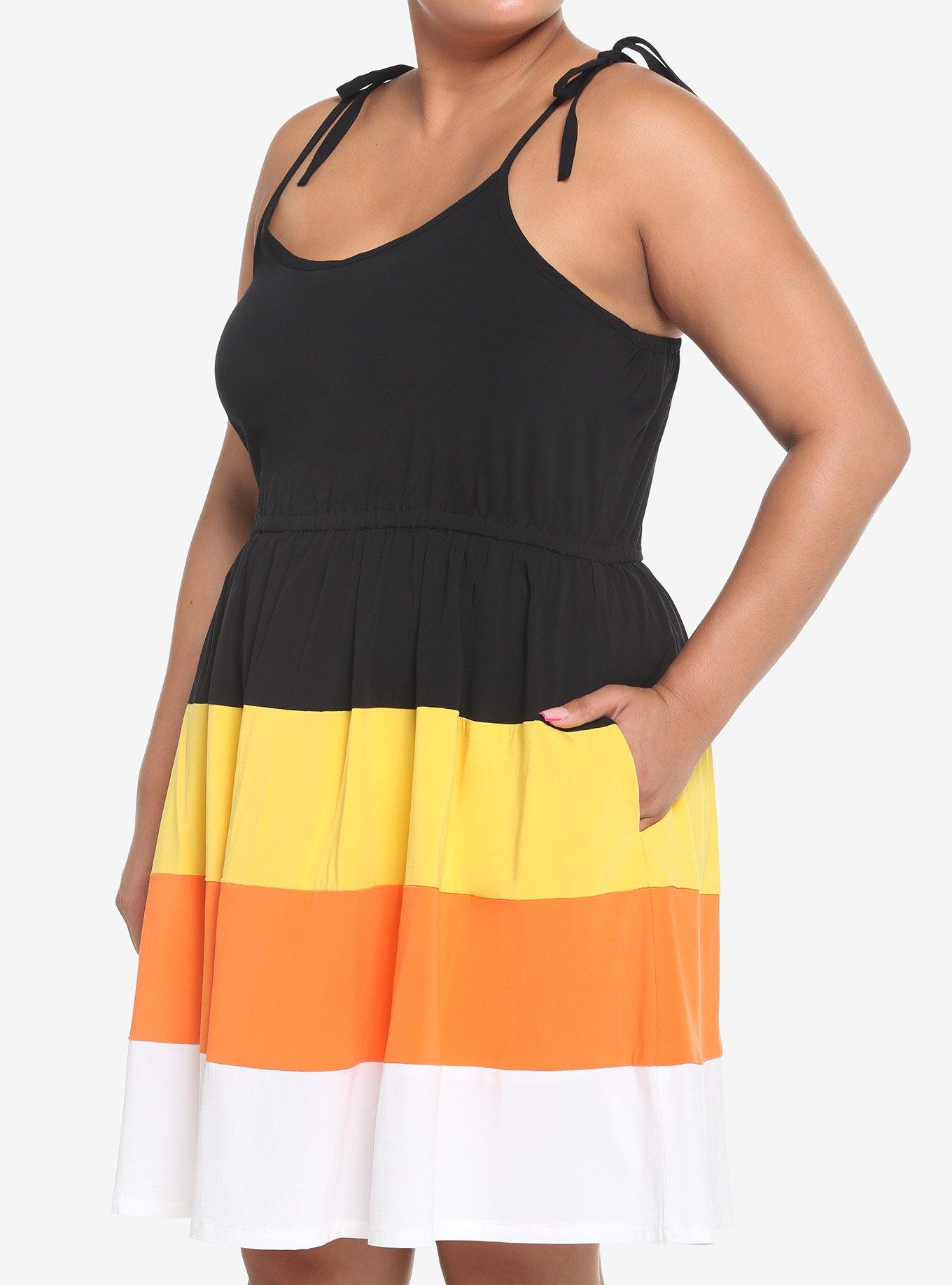 Candy Corn Tiered Dress Plus Size Hot Topic