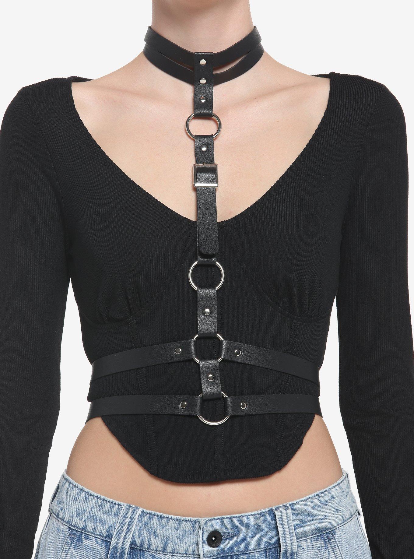 Multi Strap Choker Harness Hot Topic