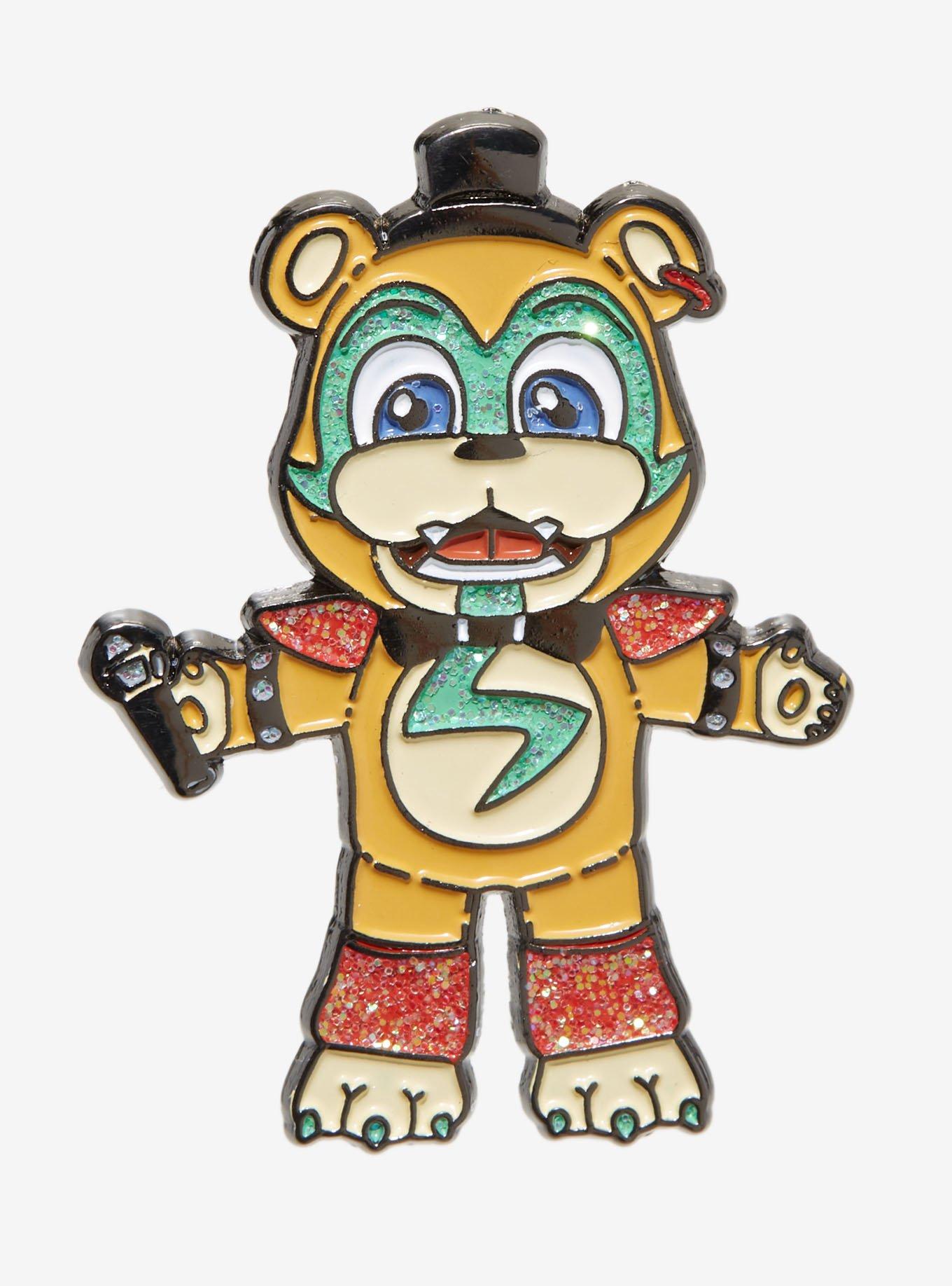 Five Nights At Freddy's Glamrock Freddy Glitter Enamel Pin Hot Topic