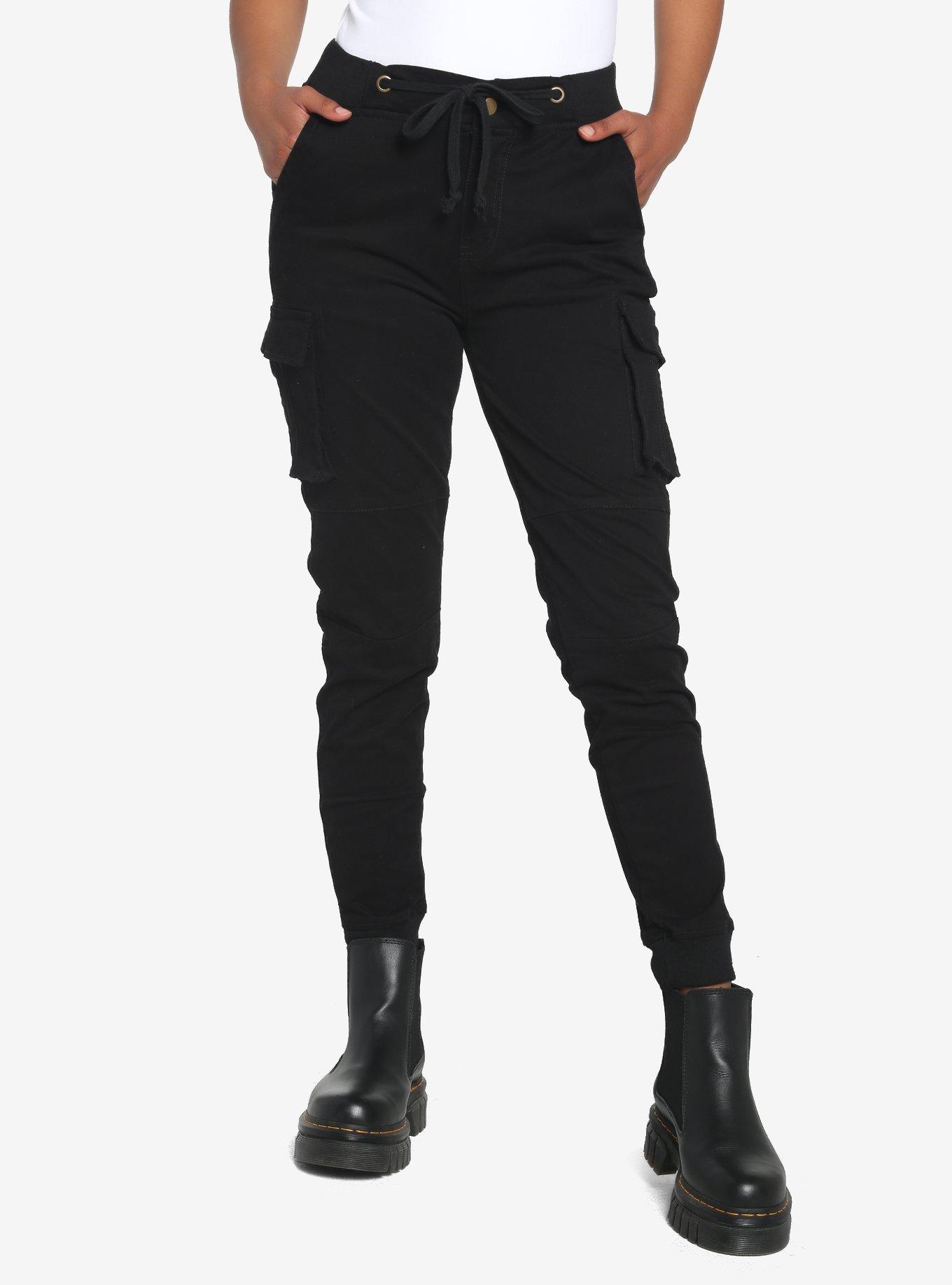 Black Cargo Jogger Pants Hot Topic