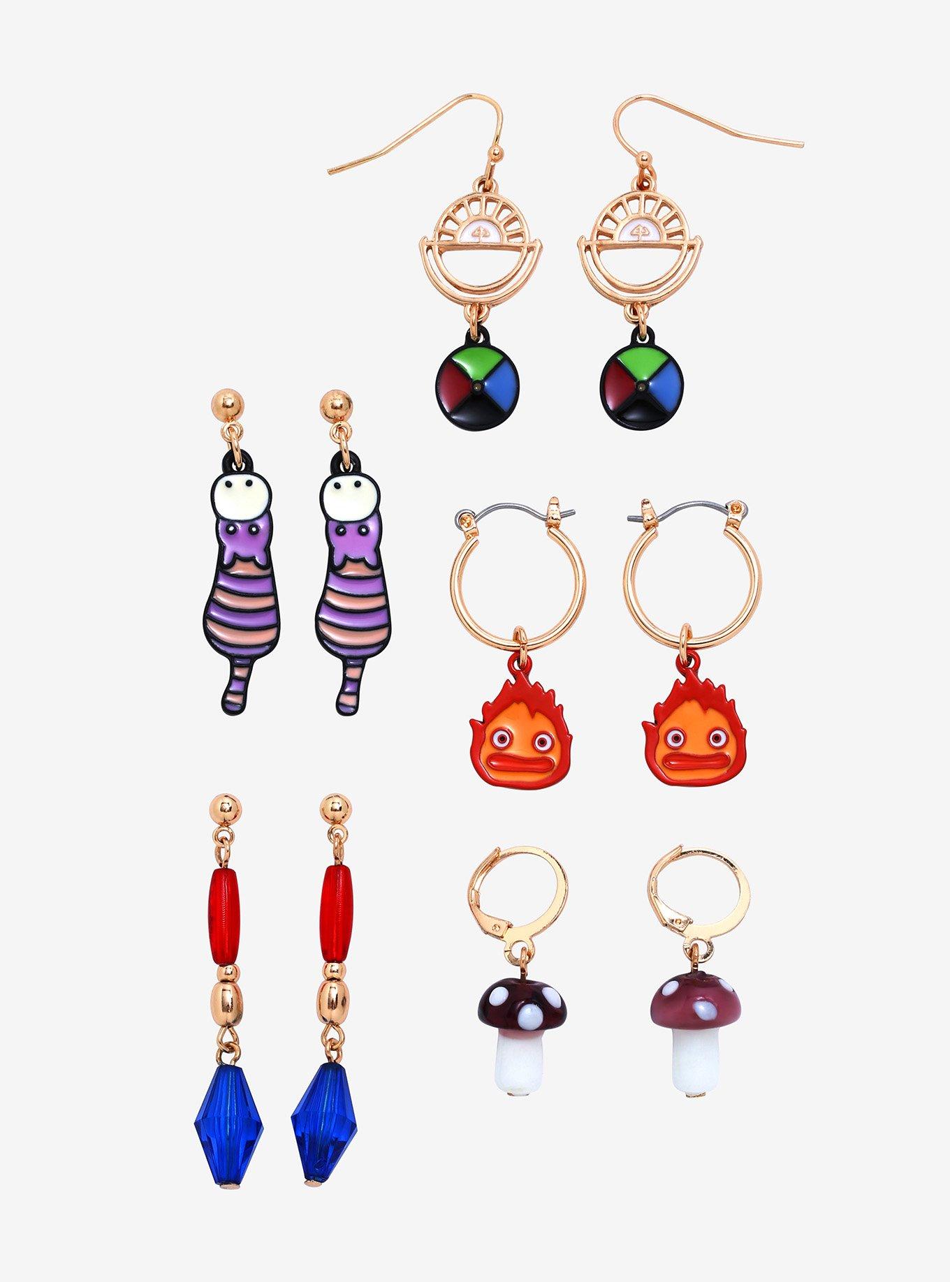 Studio Ghibli Howl's Moving Castle Icons & Characters Earring Set