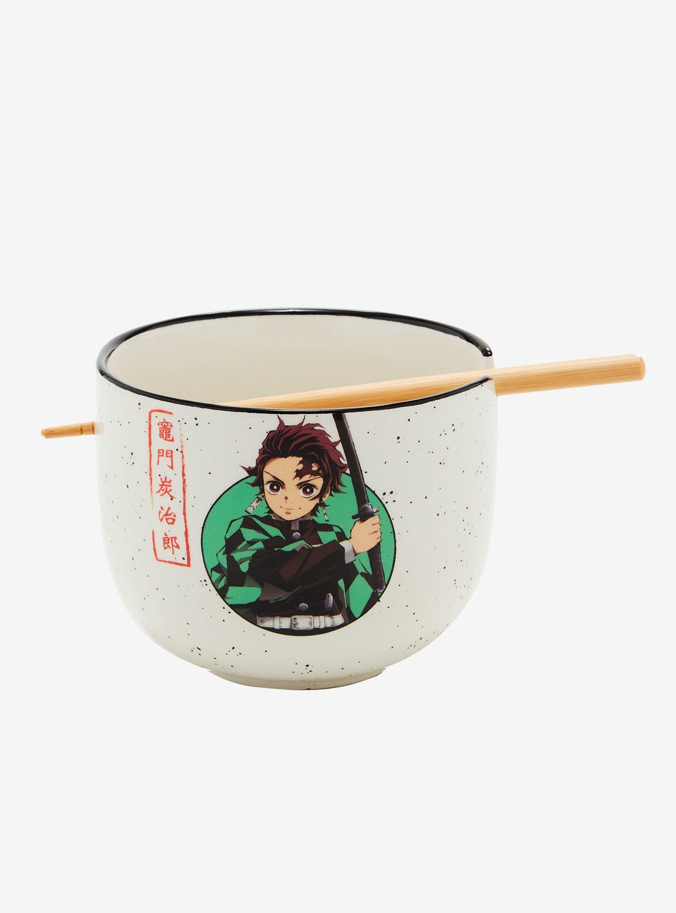 Demon Slayer Kimetsu No Yaiba Tanjiro Speckled Ramen Bowl With