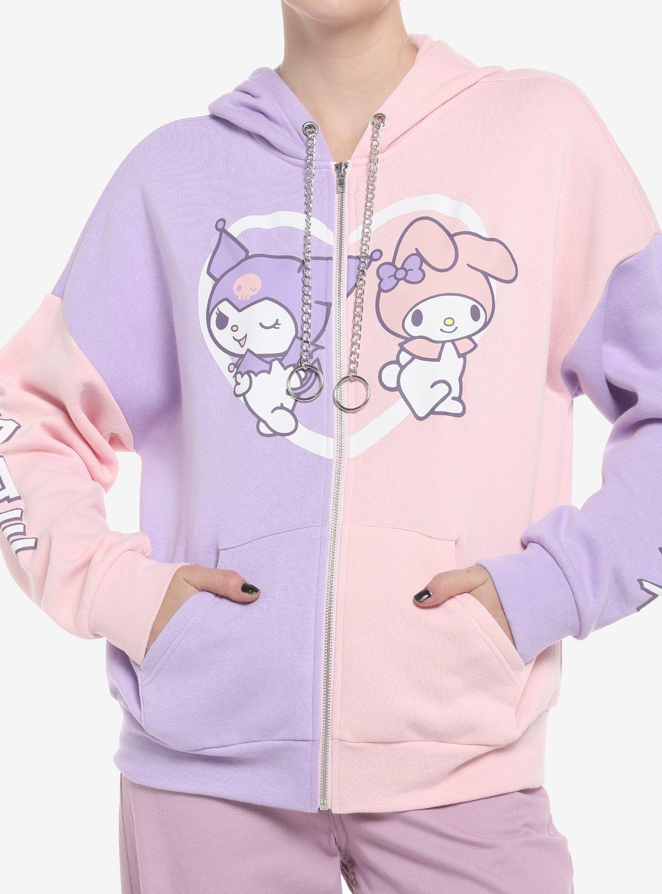 My Melody & Kuromi Pastel Split Hoodie Her Universe