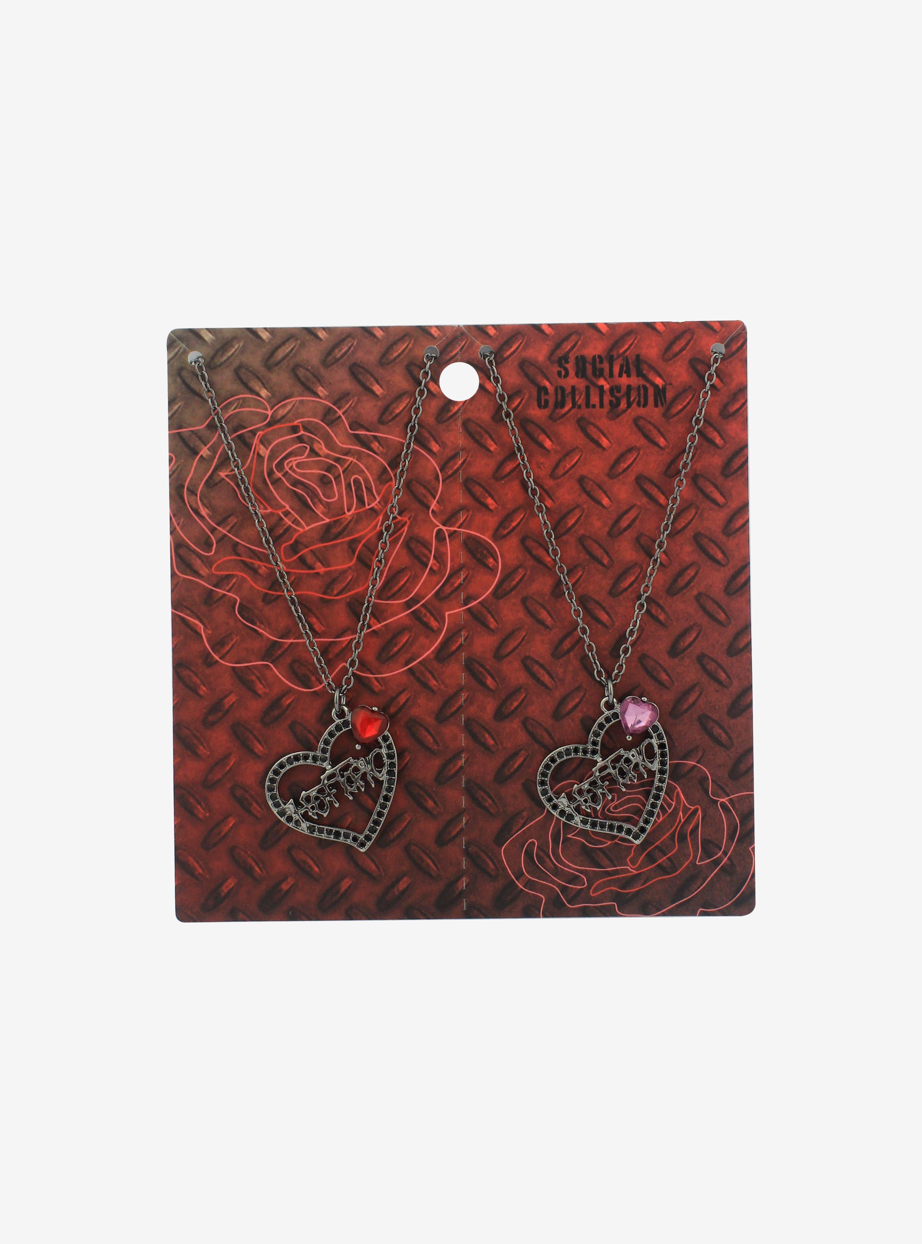 Hot Topic Bestie Pendant Necklace Set Hot Topic