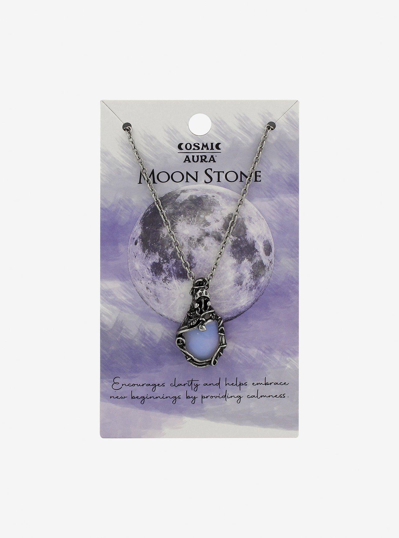 Faux Moon Stone Pendant Necklace Hot Topic