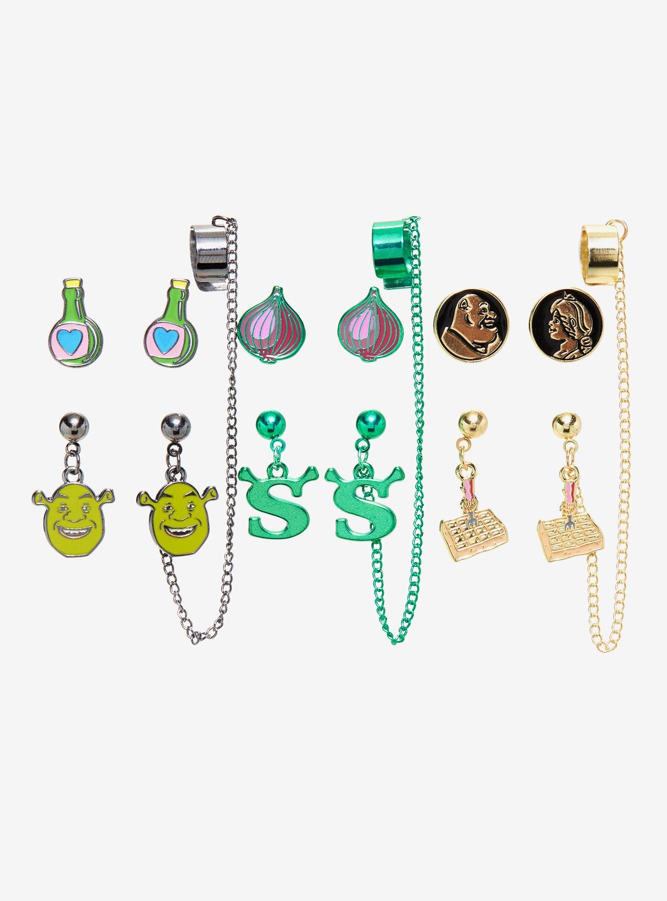 Shrek Icon Cuff Earring Set Hot Topic