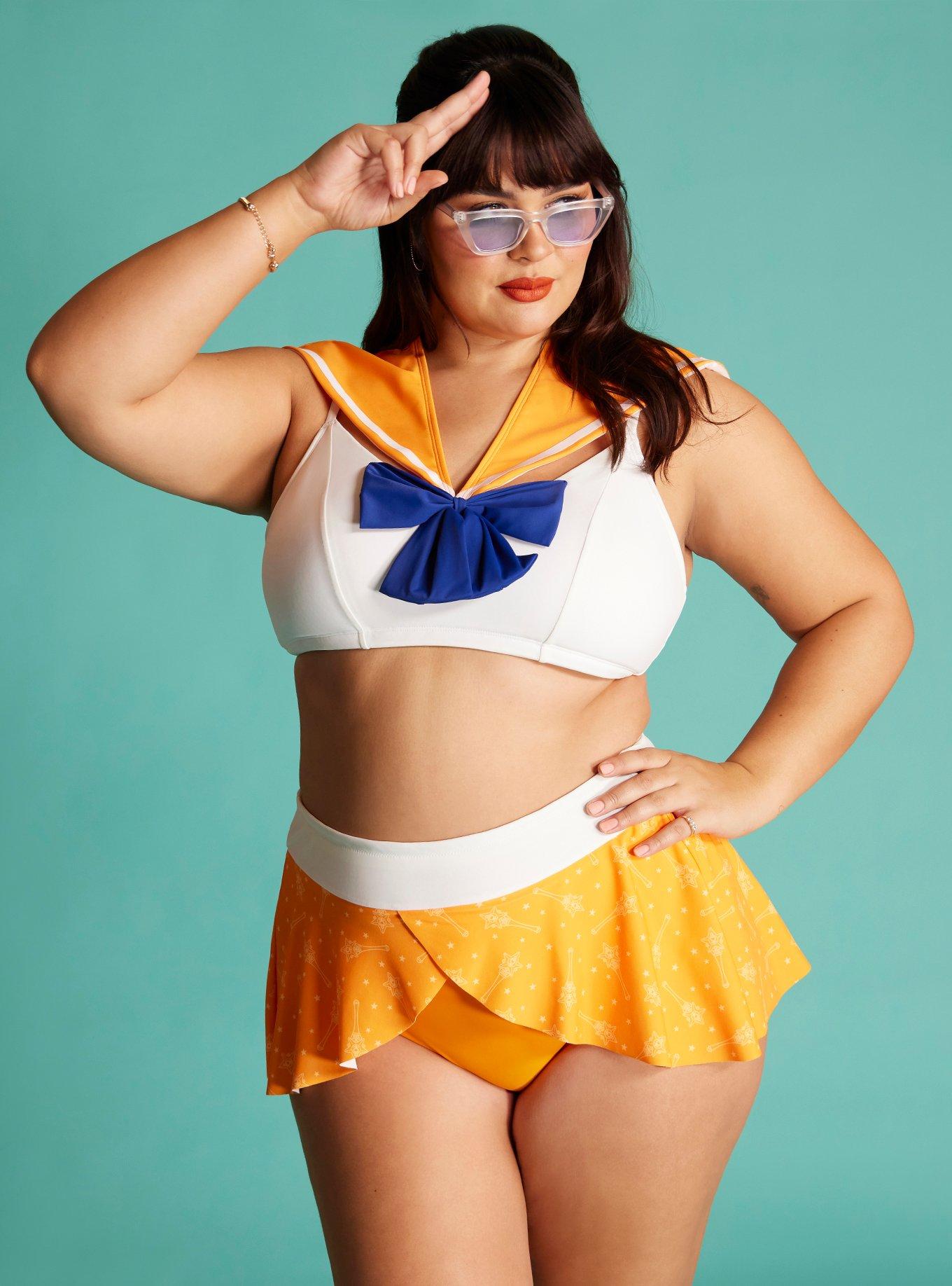 Sailor Moon Sailor Venus Cosplay Swim Top Plus Size Hot Topic