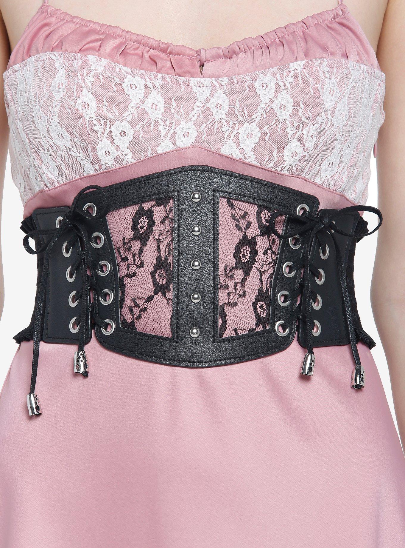 Black Floral Lace Underbust Corset Hot Topic