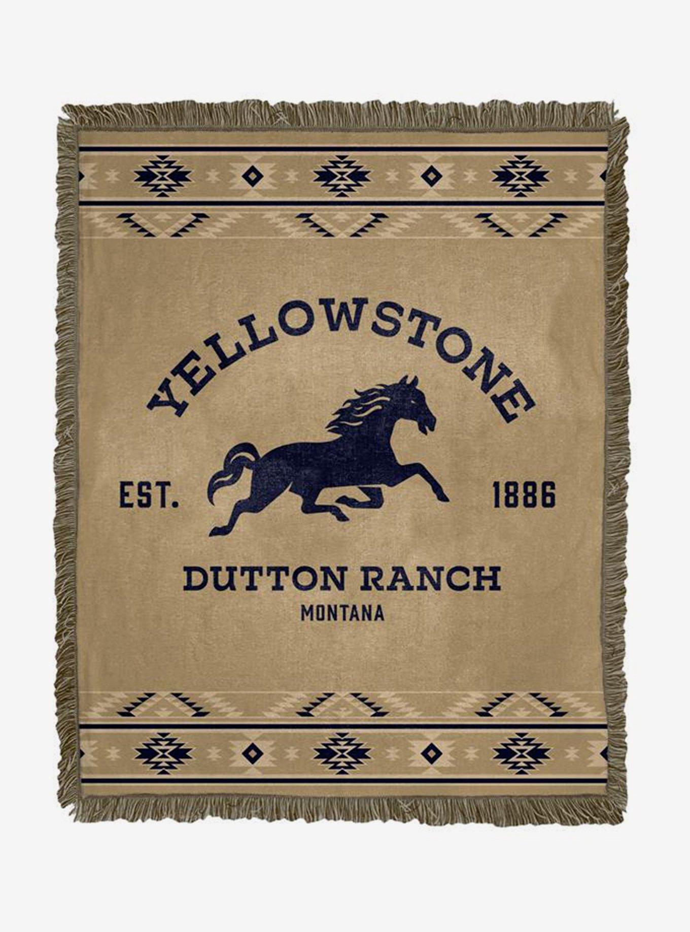 Hot Topic Yellowstone Dutton Ranch Woven Jacquard Throw Blanket Mall of America®