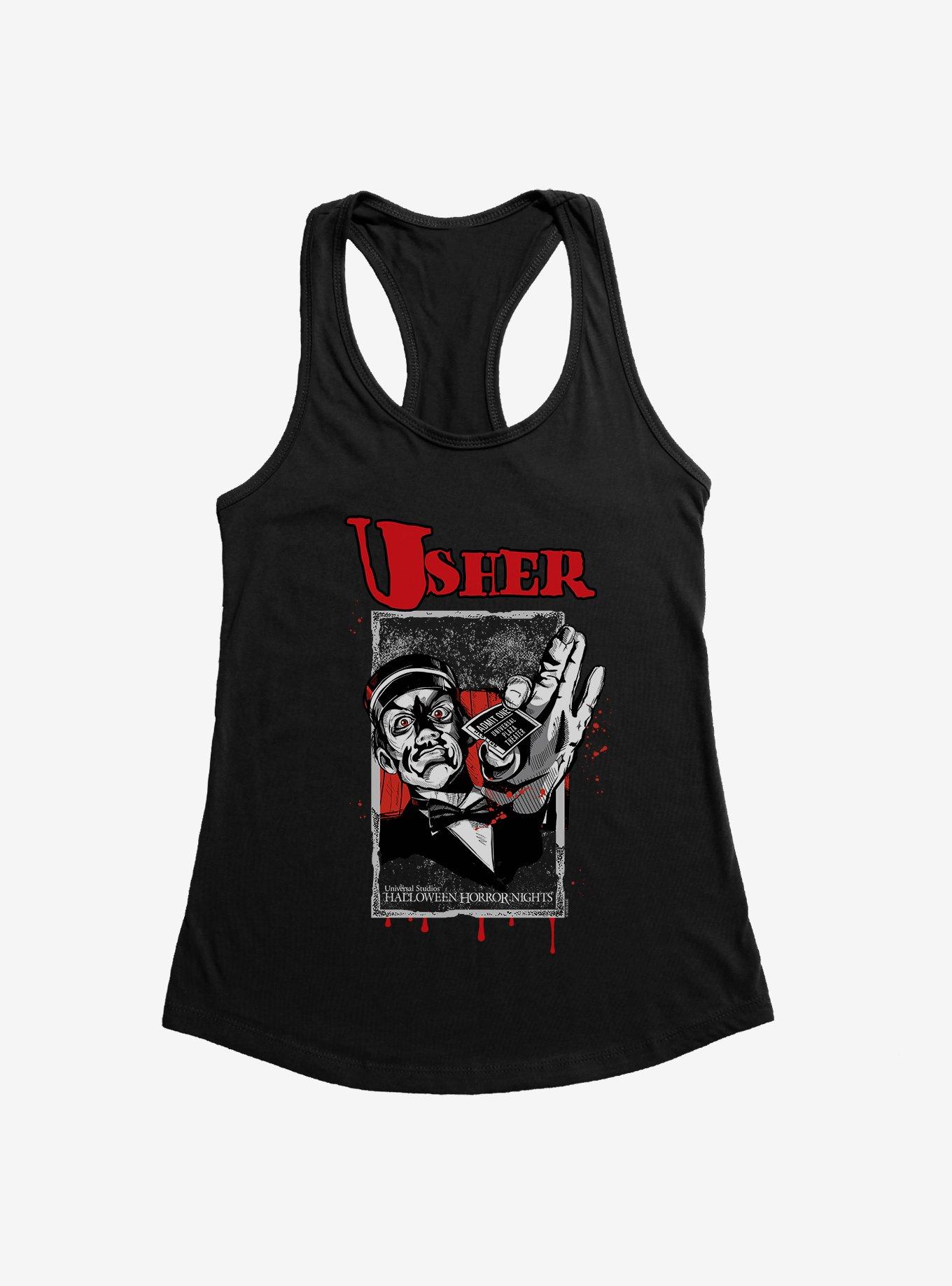 Halloween Horror Nights Usher Girls Tank BLACK Hot Topic