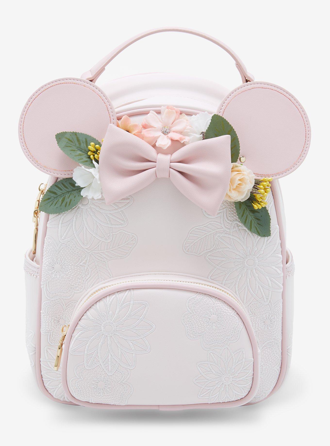 Our Universe Disney Minnie Mouse Floral Ears LightUp Mini Backpack