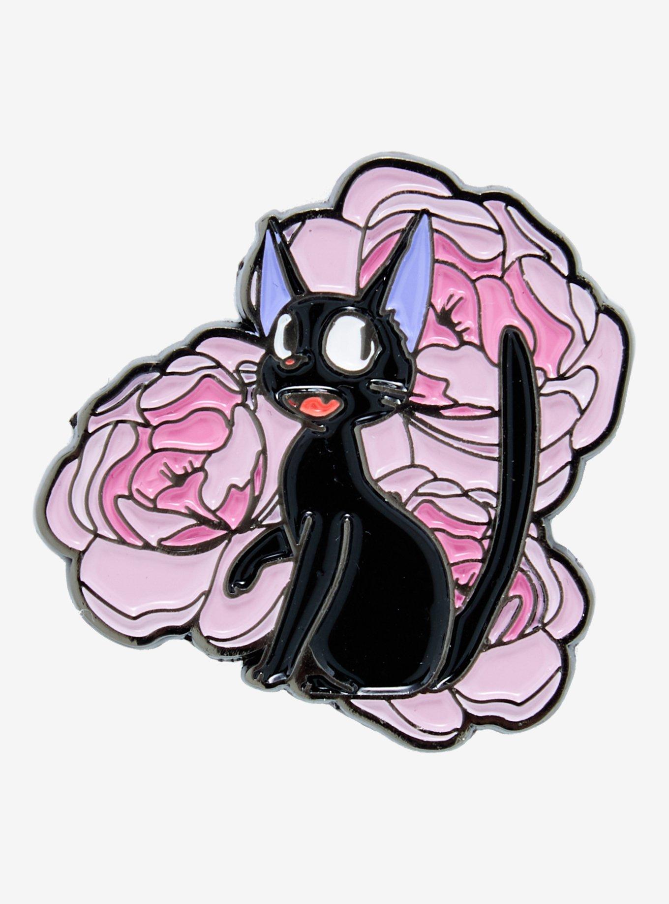 Studio Ghibli Kiki's Delivery Service Jiji Floral Enamel Pin BoxLunch