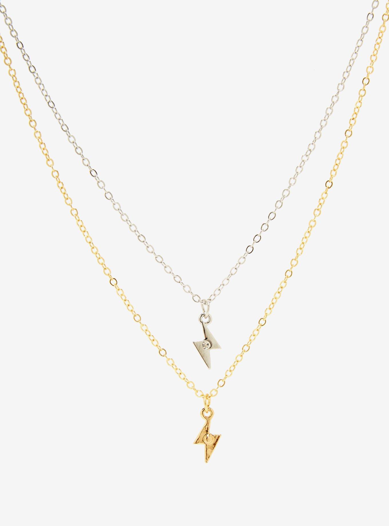 Harry Potter Lightning Bolt Best Friend Necklace Set Hot Topic