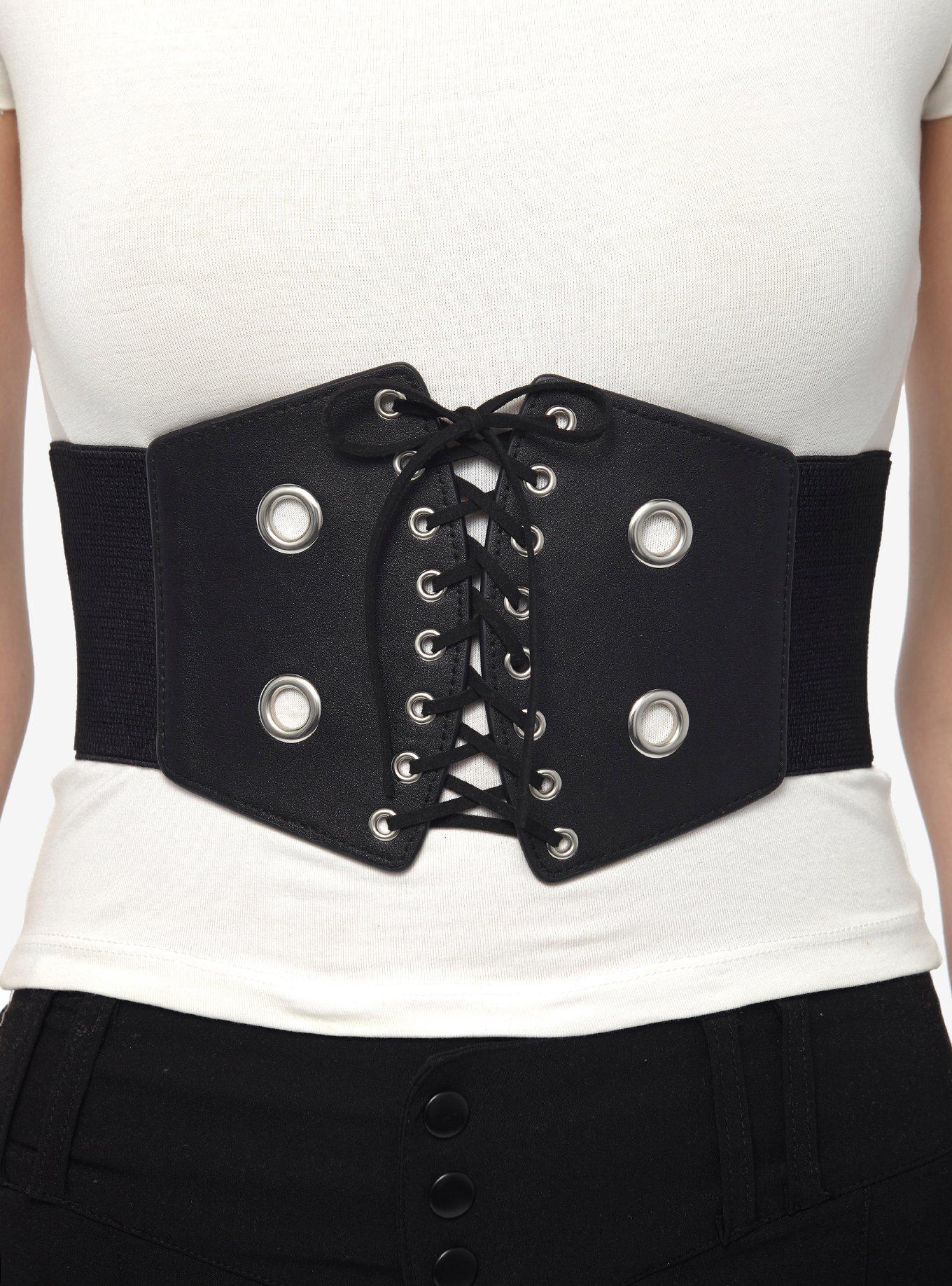 Black Grommet LaceUp Underbust Corset Hot Topic