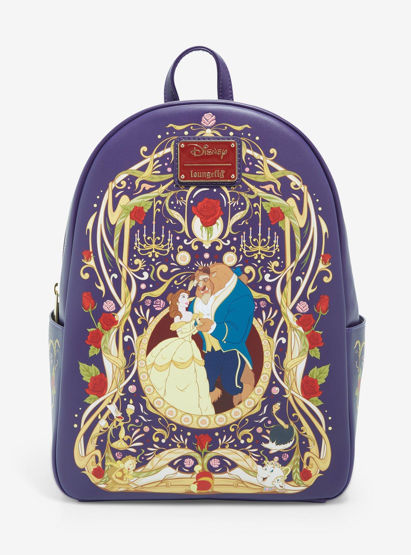 Loungefly Disney Beauty and the Beast Belle & Beast Ornate Mini Backpack BoxLunch Exclusive