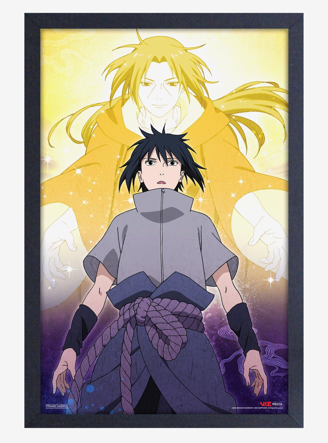 Naruto Sasuke Clear Framed Wood Wall Art Hot Topic