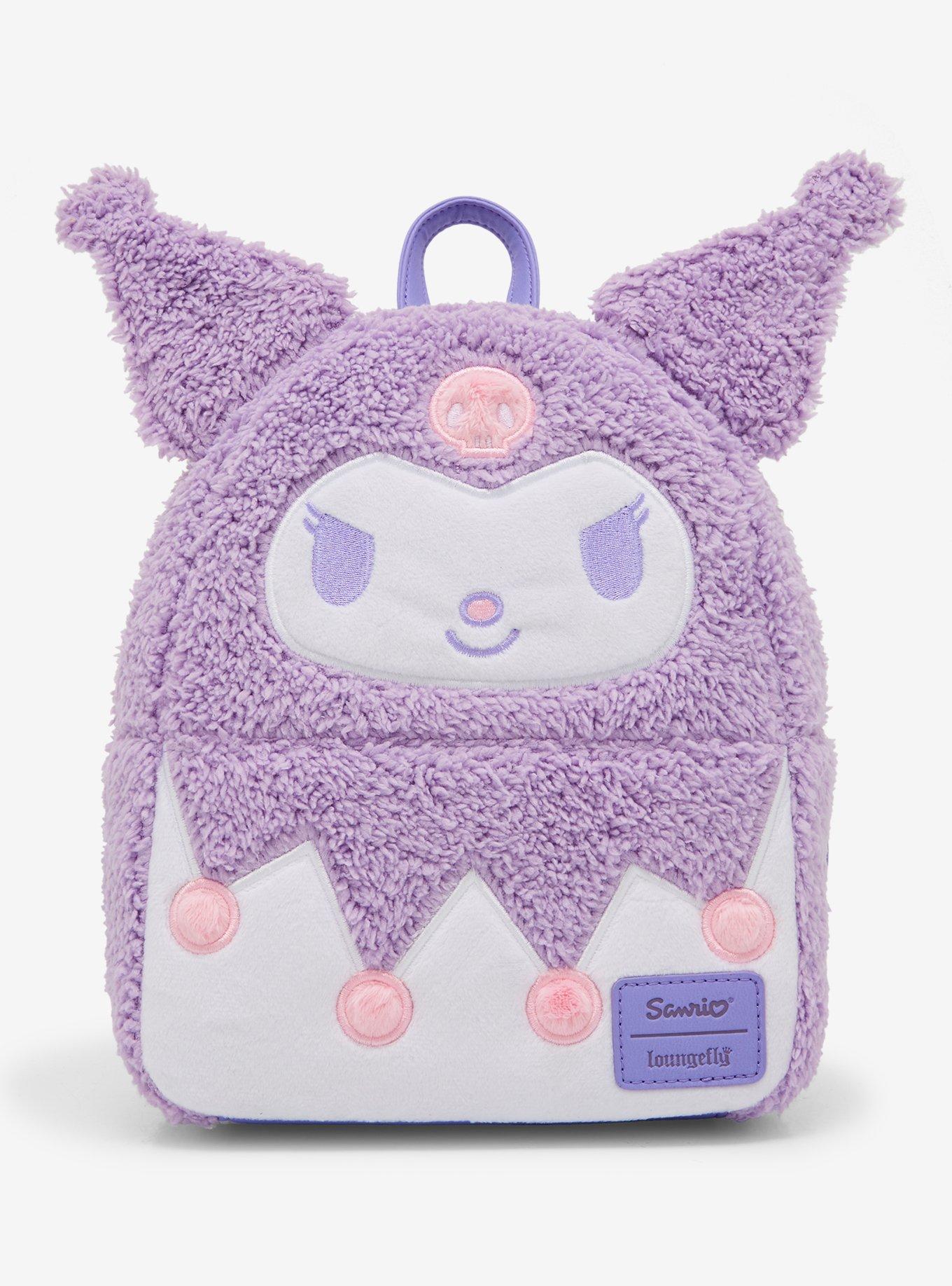 Loungefly Kuromi Pastel Fuzzy Mini Backpack Hot Topic