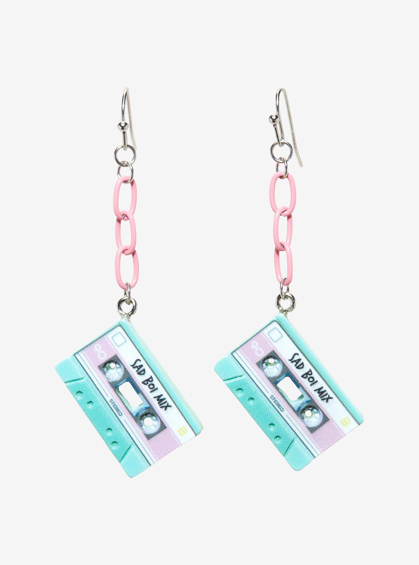 Pastel Cassette Tape Drop Earrings Hot Topic