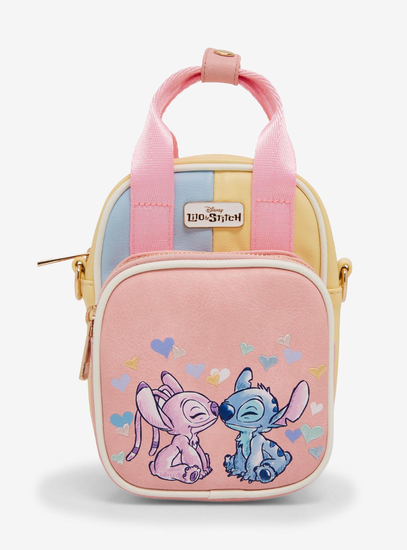 Disney Lilo & Stitch Multicolored Stitch & Angel Crossbody Bag