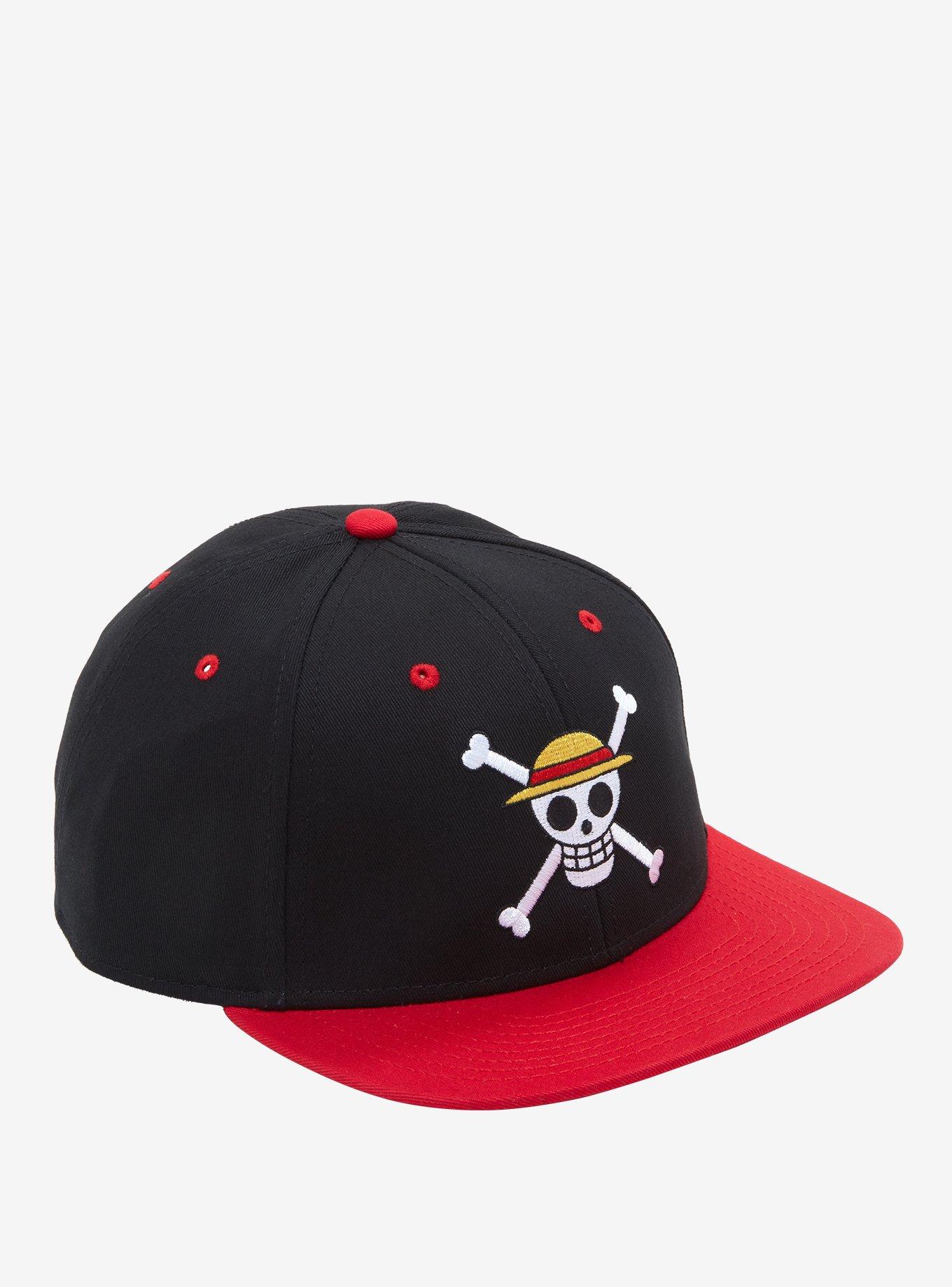 One Piece Straw Hats Jolly Roger Snapback Hat Hot Topic