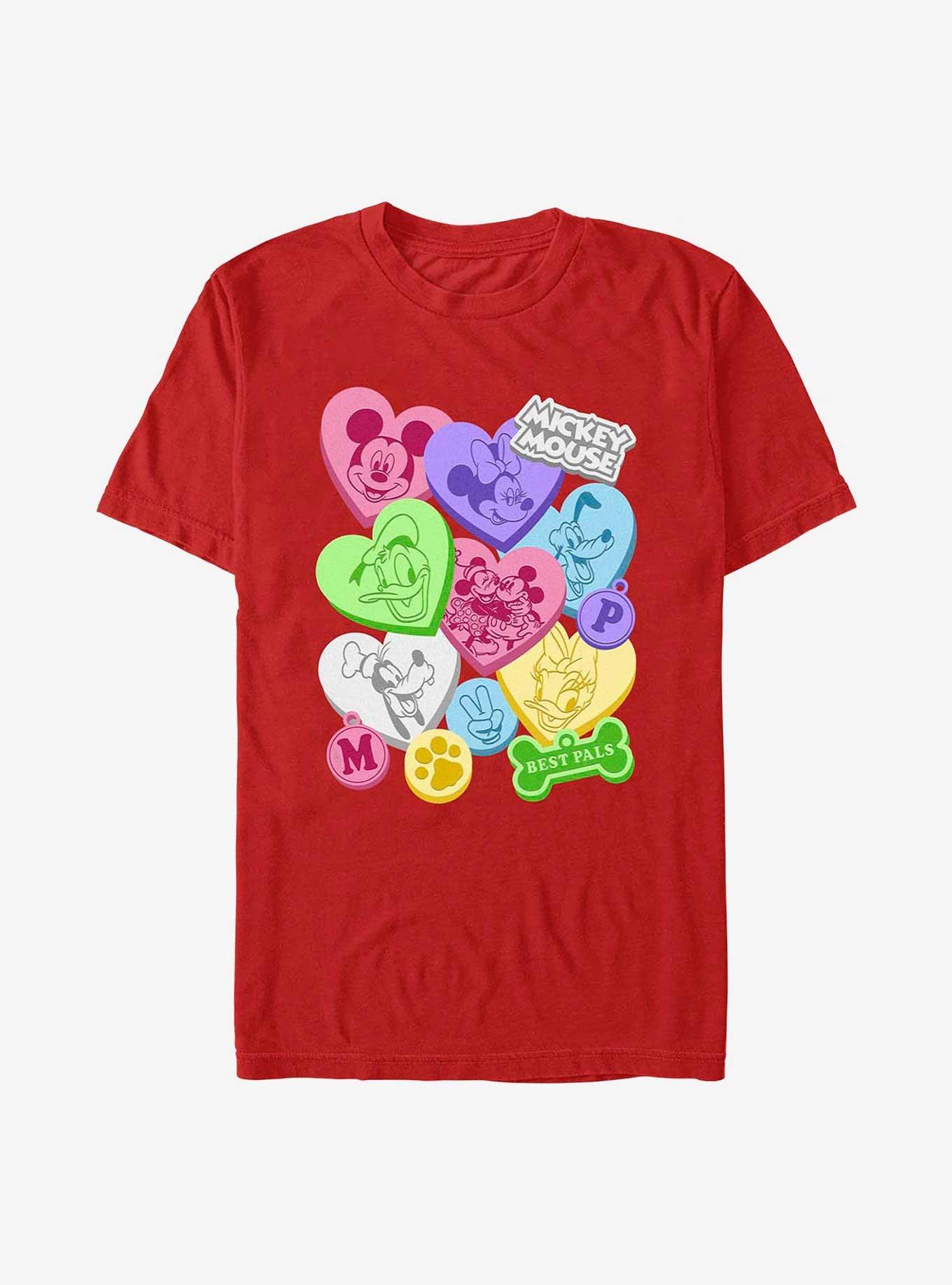 Disney Mickey Mouse Candy Hearts TShirt RED Hot Topic