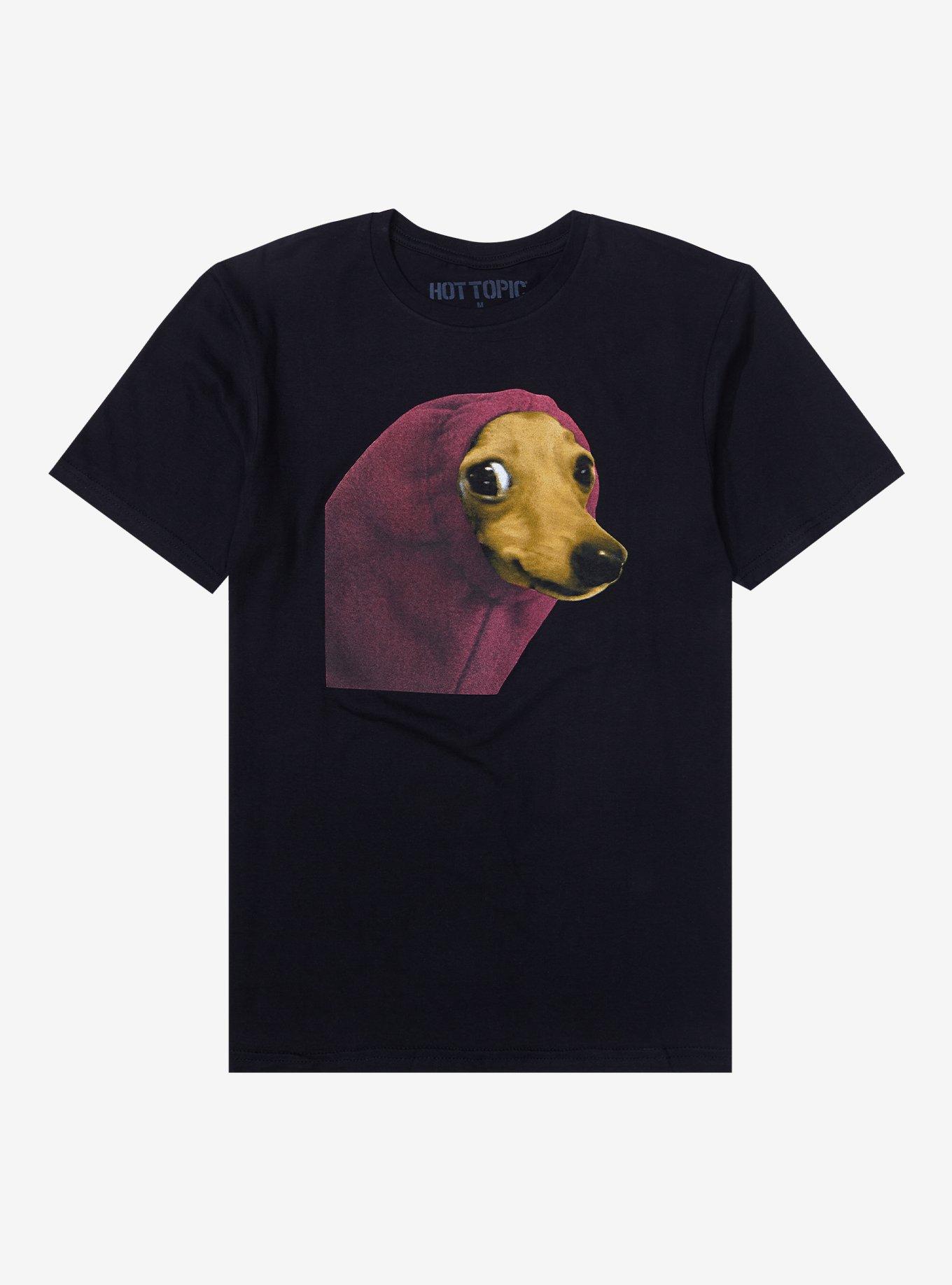 Nervous Dog Meme Boyfriend Fit Girls TShirt Hot Topic