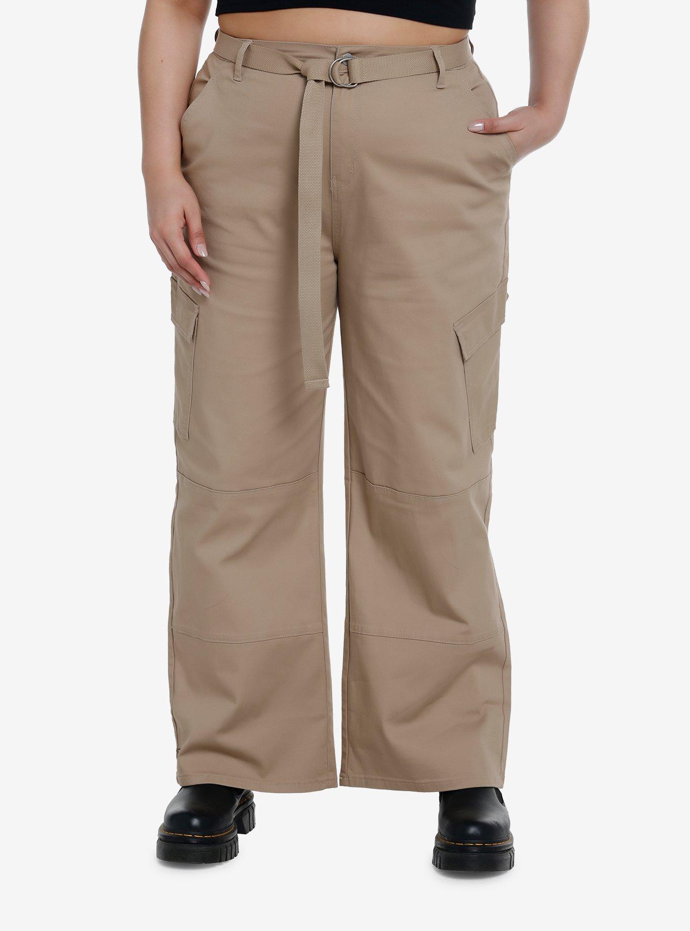 Khaki Belted Cargo Pants Plus Size Hot Topic