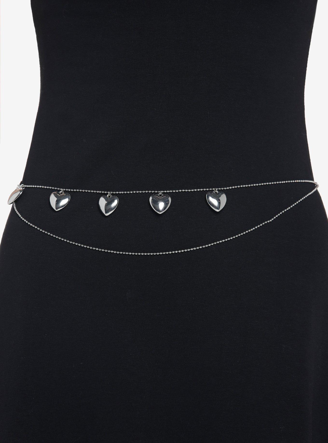Silver Heart Pendant Belly Chain Hot Topic