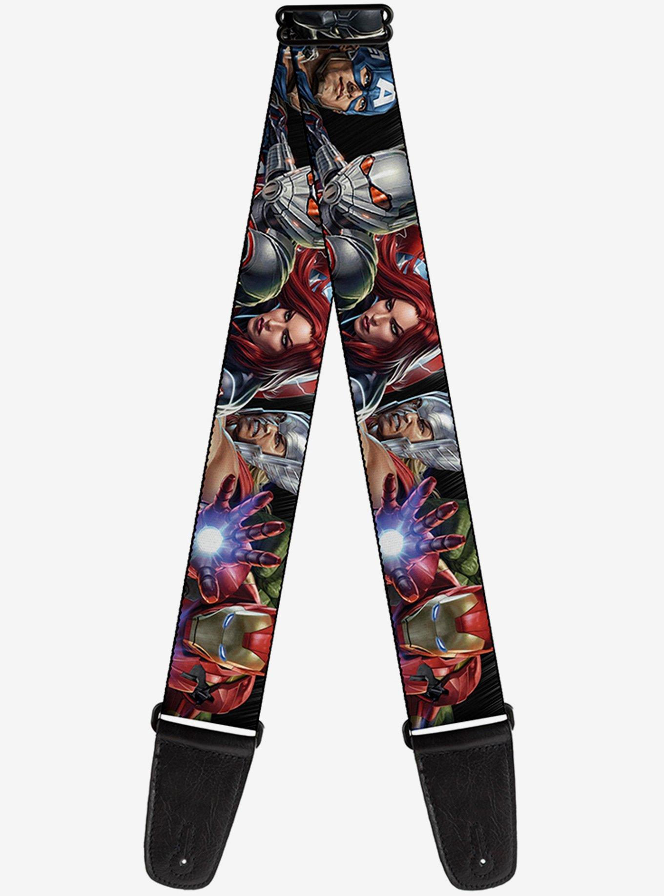 Marvel Avengers Vivid Action Poses Guitar Strap Hot Topic