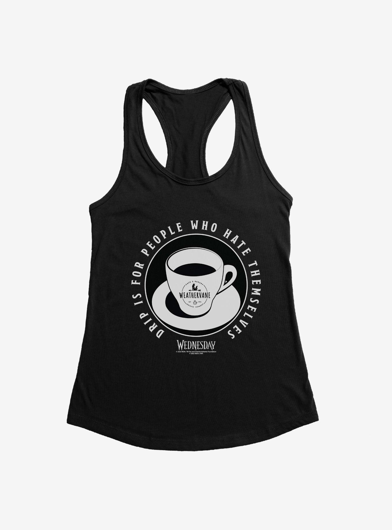 Wednesday Weathervane Drip Coffee Girls Tank BLACK Hot Topic